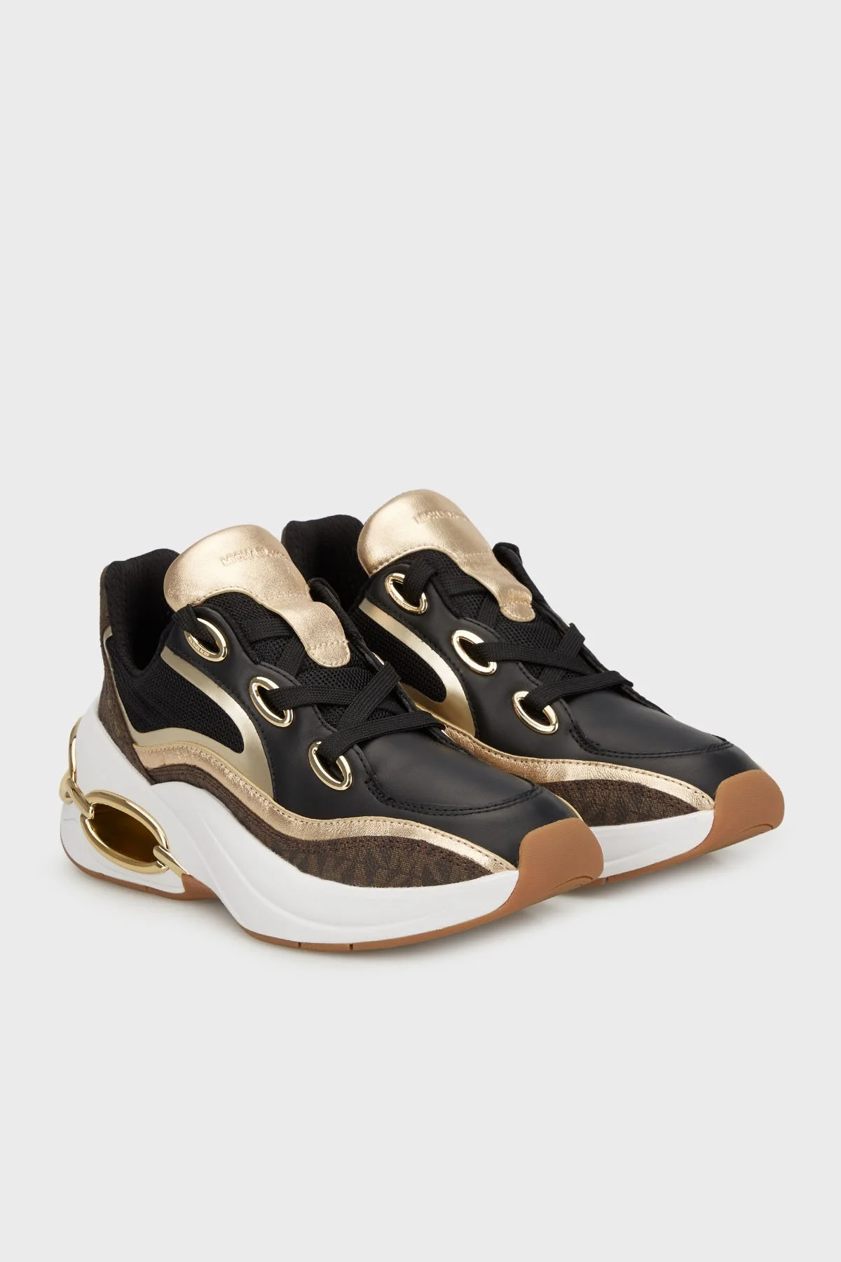 Michael Kors Deri Karışımlı Logo Detaylı Sneaker 43T5TRFS2B200 Kadın Ayakkabı 43T5TRFS2B 200 KAHVE - 3