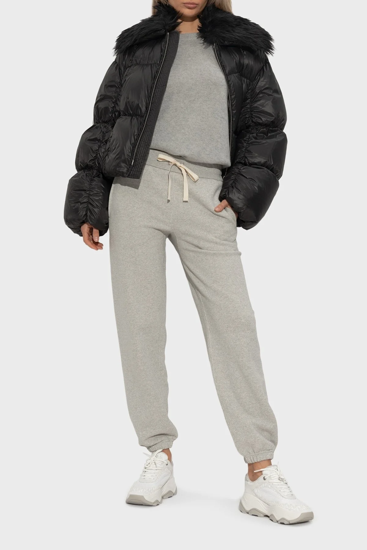 Michael Kors Deri Logo Baskılı Kalın Taban Sneaker 43T5ATFS1B119 Bayan Ayakkabı 43T5ATFS1B 119 BEYAZ - 3