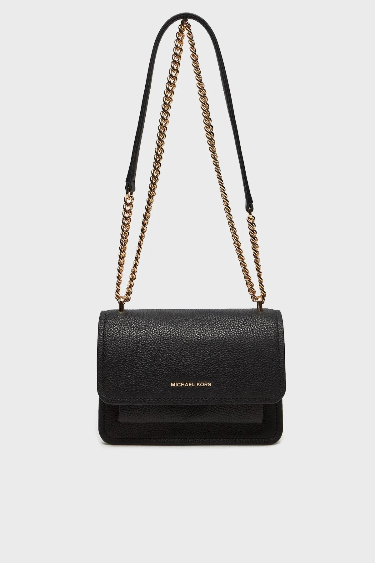 Michael Kors Deri Logolu Ayarlanabilir Zincir Askılı 32T4GC7C1T001 Bayan Çanta 32T4GC7C1T 001 SİYAH - 10