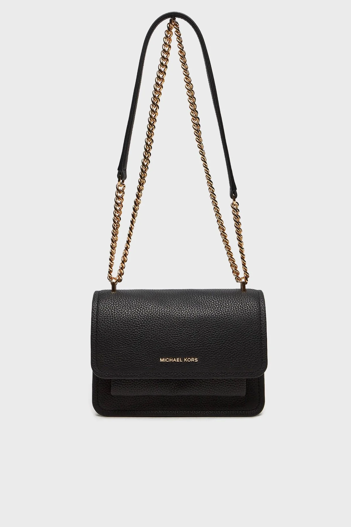 Michael Kors Deri Logolu Ayarlanabilir Zincir Askılı 32T4GC7C1T001 Kadın Çanta 32T4GC7C1T 001 SİYAH - 4