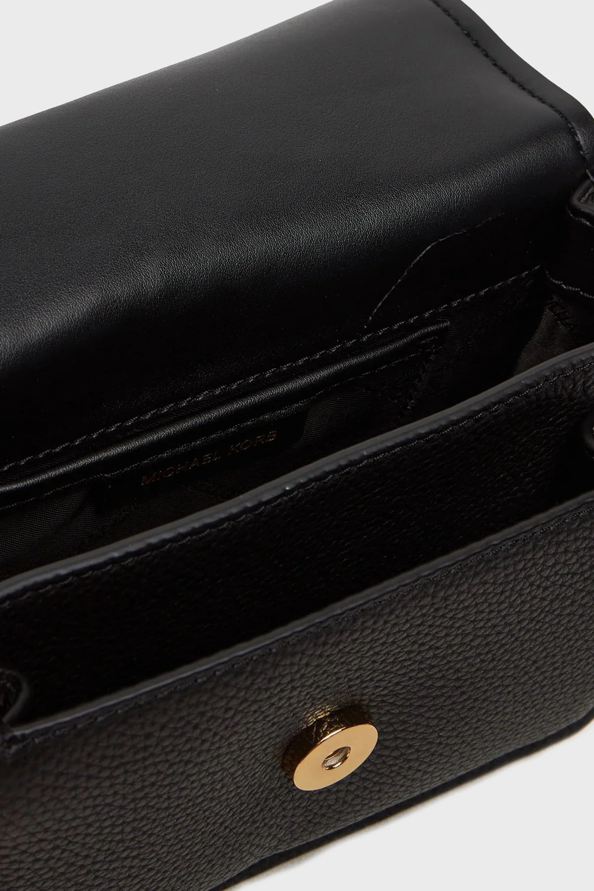 Michael Kors Deri Logolu Ayarlanabilir Zincir Askılı 32T4GC7C1T001 Kadın Çanta 32T4GC7C1T 001 SİYAH - 5