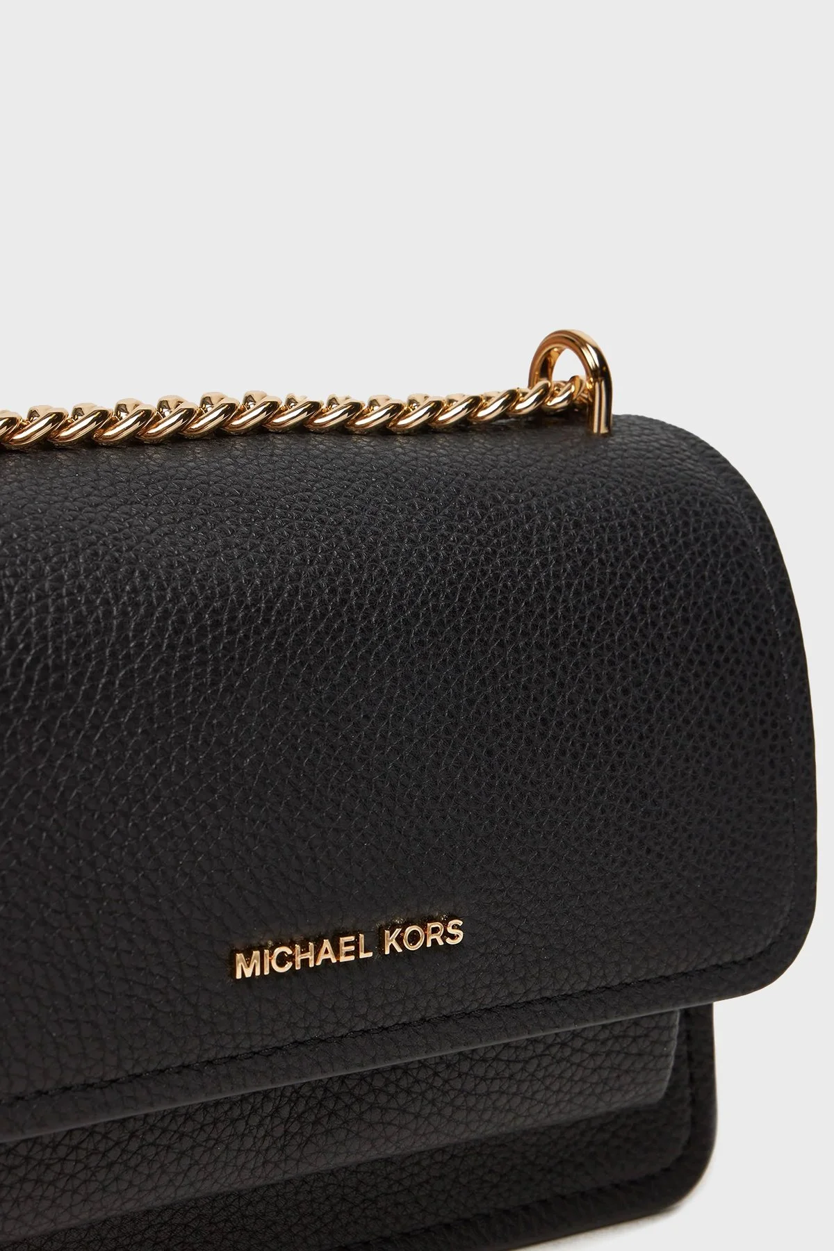 Michael Kors Deri Logolu Ayarlanabilir Zincir Askılı 32T4GC7C1T001 Kadın Çanta 32T4GC7C1T 001 SİYAH - 6