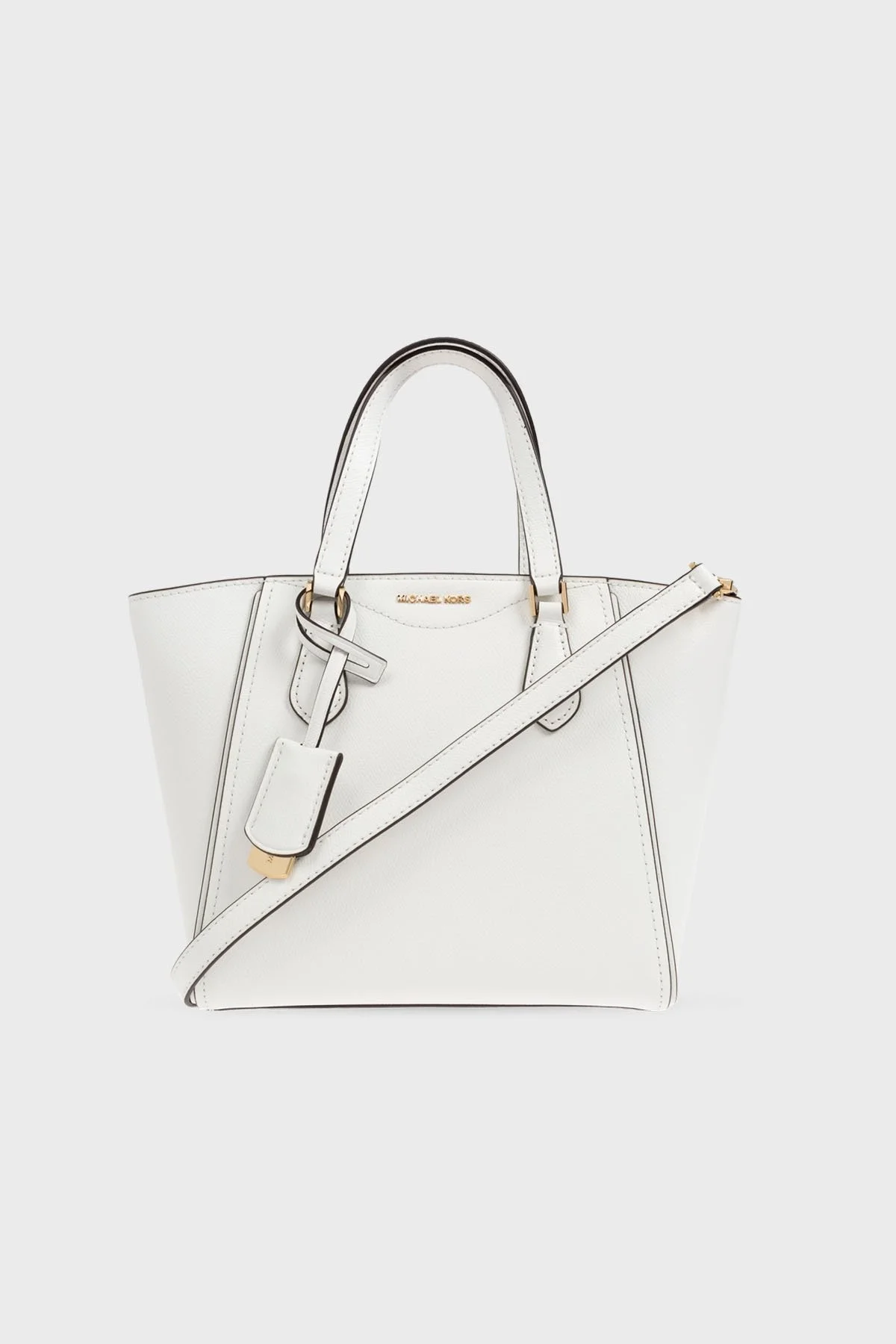 Michael Kors Deri Logolu Çıkarılabilir Askılı 32F4GTBC1L085 Bayan Çanta 32F4GTBC1L 085 BEYAZ - 7