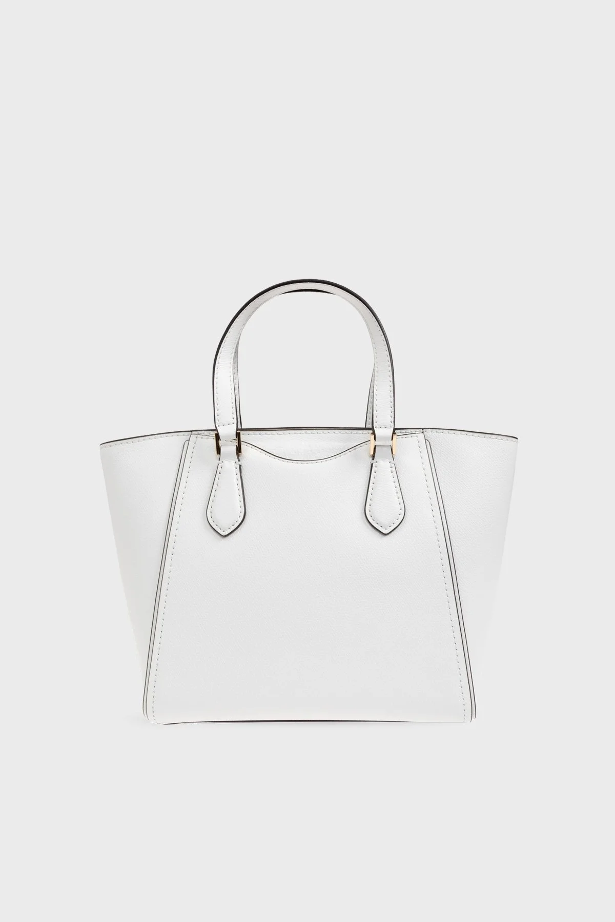 Michael Kors Deri Logolu Çıkarılabilir Askılı 32F4GTBC1L085 Bayan Çanta 32F4GTBC1L 085 BEYAZ - 9