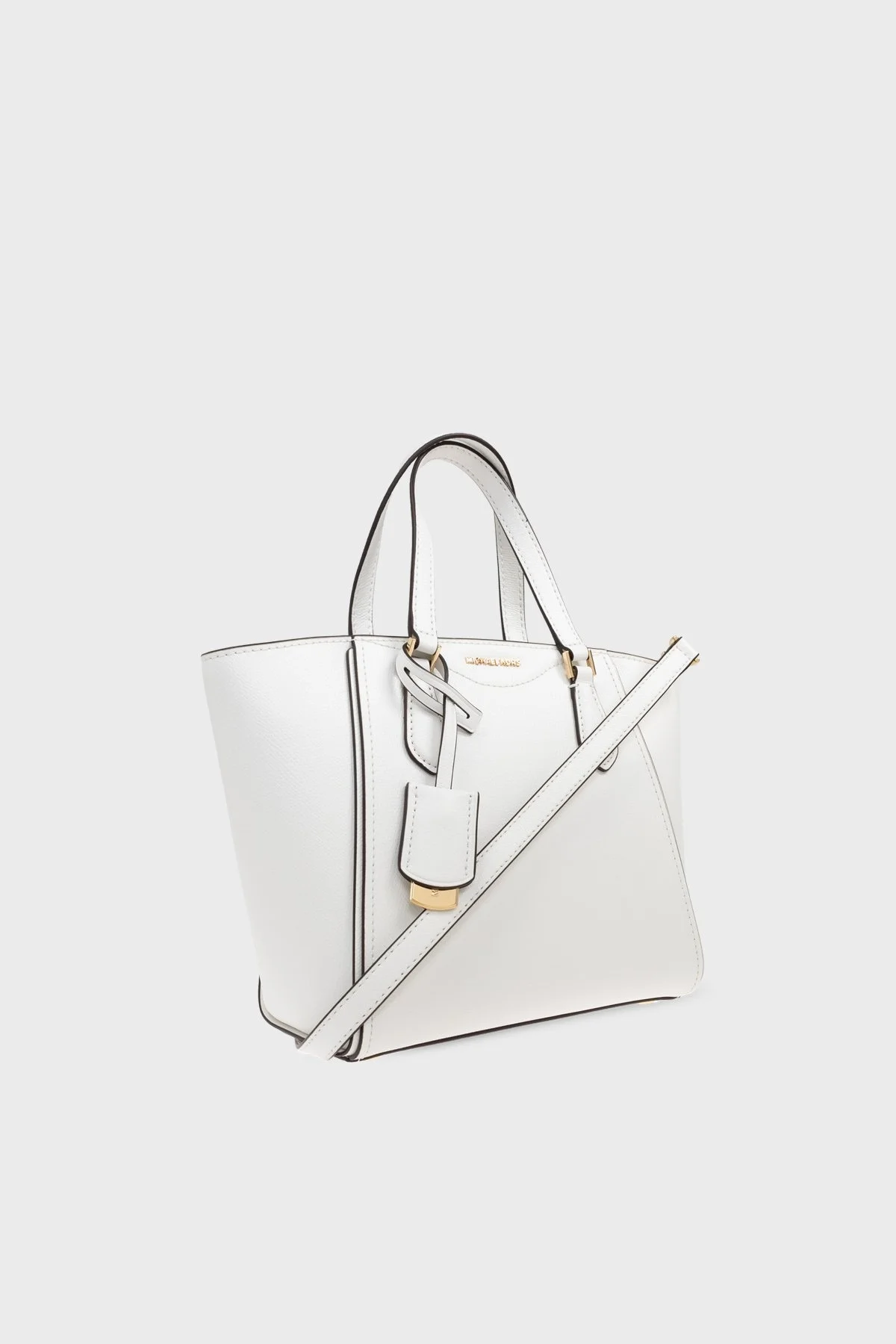 Michael Kors Deri Logolu Çıkarılabilir Askılı 32F4GTBC1L085 Bayan Çanta 32F4GTBC1L 085 BEYAZ - 10