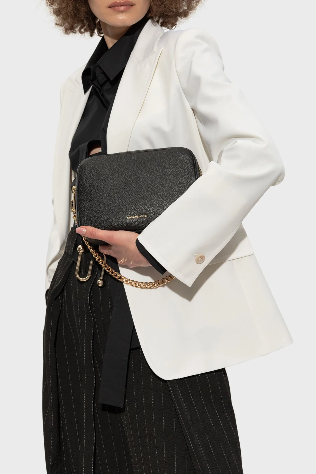 Michael Kors Deri Logolu Çıkarılabilir Askılı 32S5GYTC5L001 Kadın Çanta 32S5GYTC5L 001 SİYAH - 2