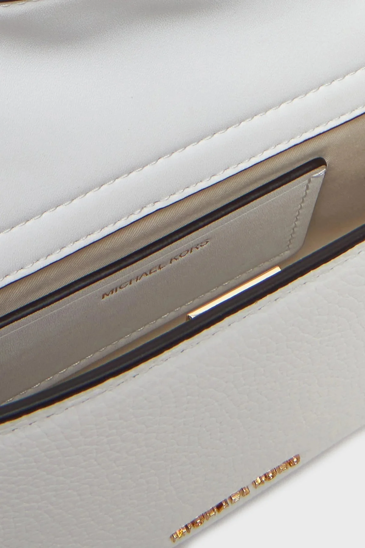 Michael Kors Deri Logolu Çıkarılabilir Askılı 32S5GYTU1L085 Bayan Çanta 32S5GYTU1L 085 BEYAZ - 9