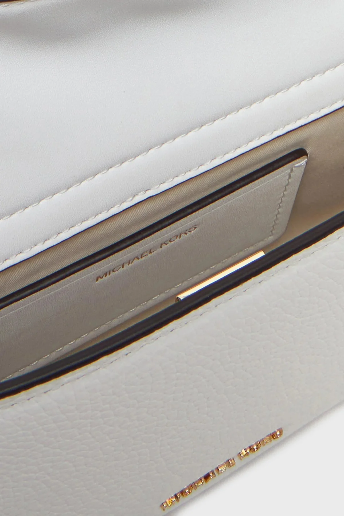 Michael Kors Deri Logolu Çıkarılabilir Askılı 32S5GYTU1L085 Kadın Çanta 32S5GYTU1L 085 BEYAZ - 4