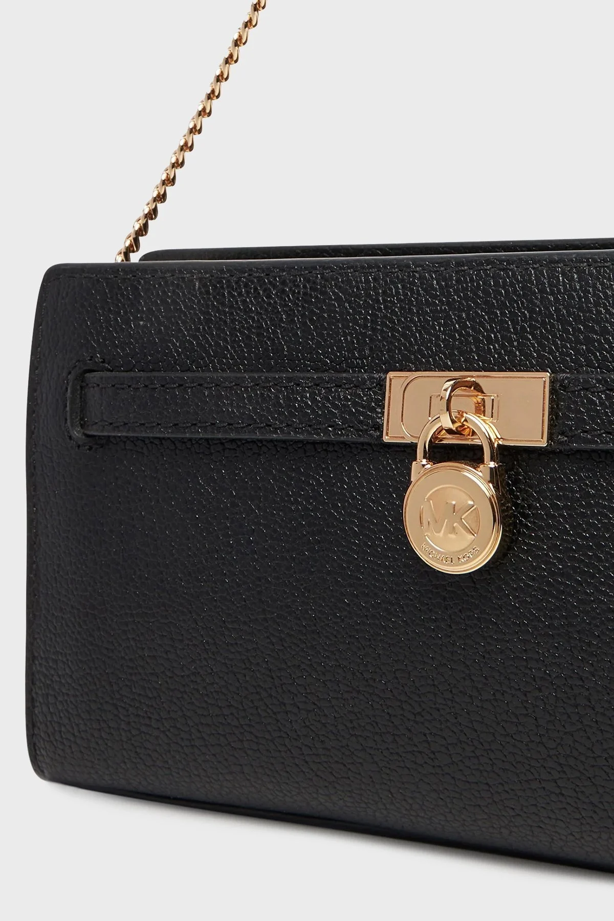 Michael Kors Deri Logolu Çıkarılabilir Zincir Askılı Small 32F5GNXC0L001 Bayan Çanta 32F5GNXC0L 001 SİYAH - 5