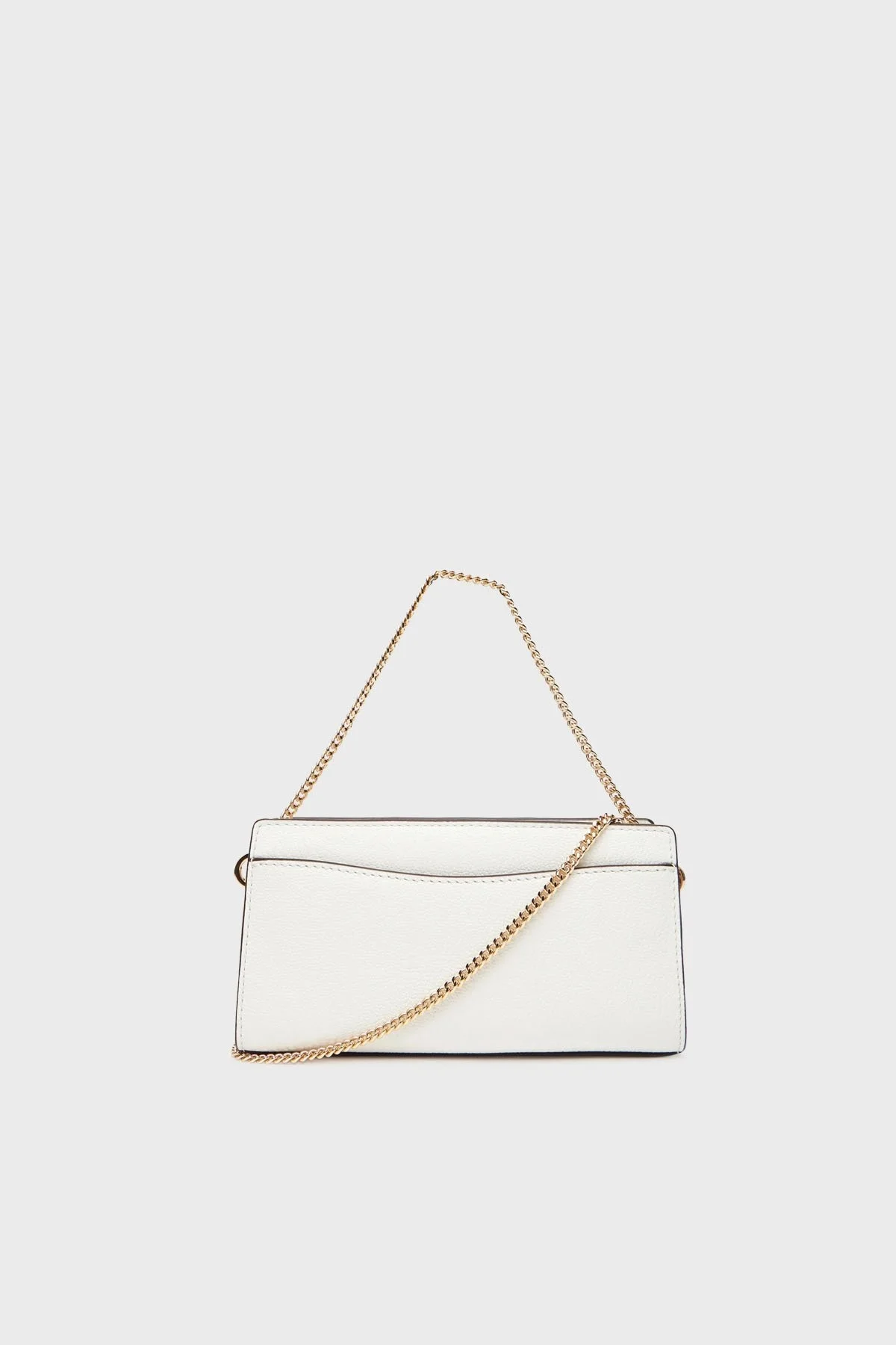 Michael Kors Deri Logolu Çıkarılabilir Zincir Askılı Small 32F5GNXC0L085 Bayan Çanta 32F5GNXC0L 085 BEYAZ - 2