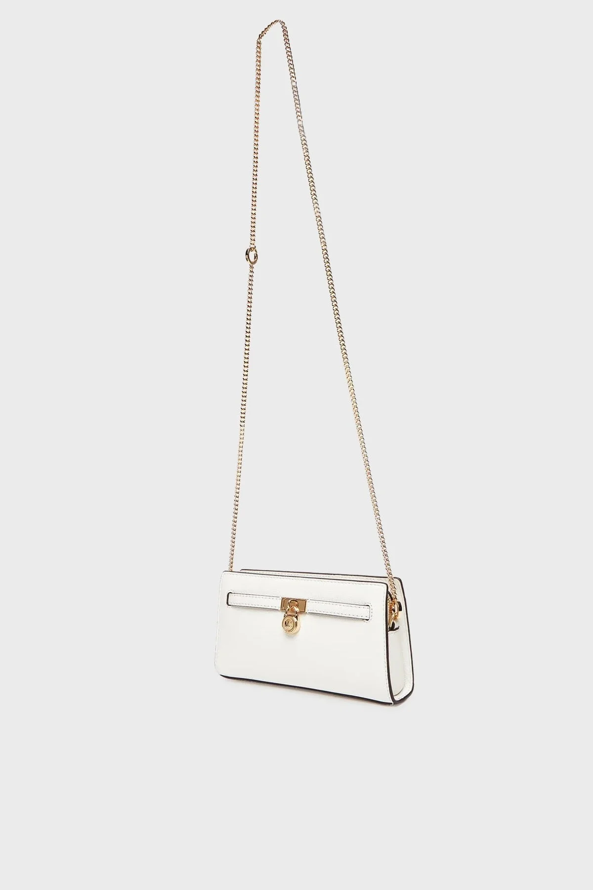 Michael Kors Deri Logolu Çıkarılabilir Zincir Askılı Small 32F5GNXC0L085 Bayan Çanta 32F5GNXC0L 085 BEYAZ - 3