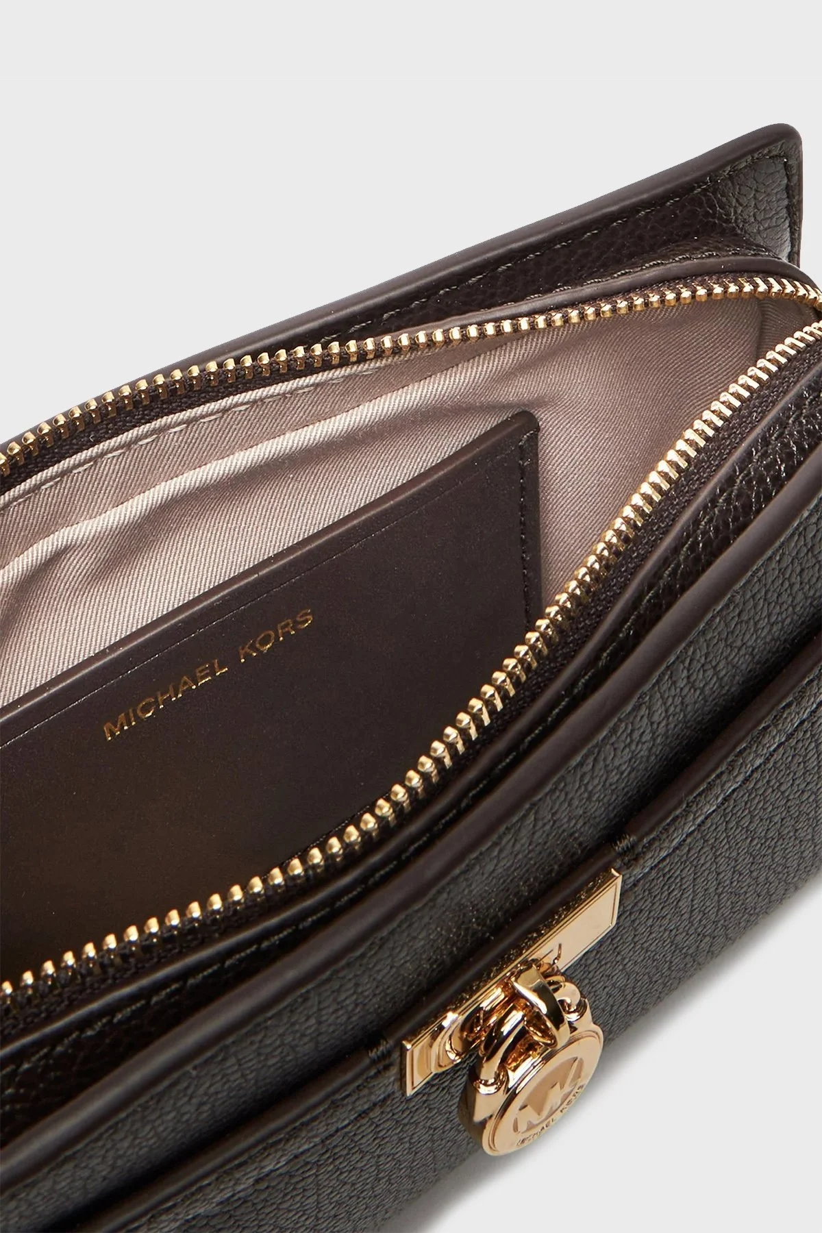 Michael Kors Deri Logolu Çıkarılabilir Zincir Askılı Small 32F5GNXC0L251 Bayan Çanta 32F5GNXC0L 251 KAHVE - 4