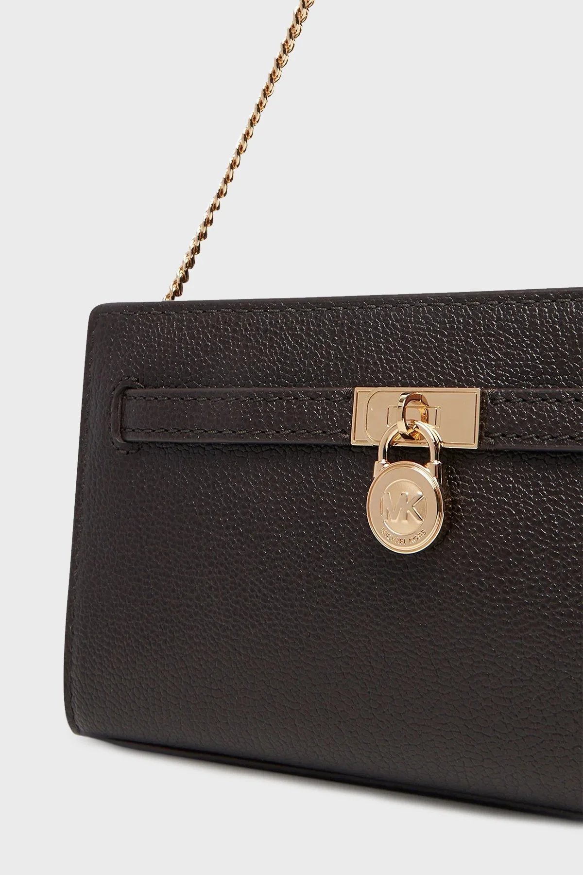 Michael Kors Deri Logolu Çıkarılabilir Zincir Askılı Small 32F5GNXC0L251 Bayan Çanta 32F5GNXC0L 251 KAHVE - 5