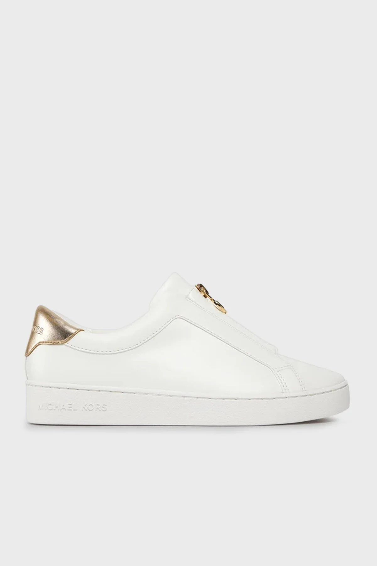 Michael Kors Deri Logolu Fermuarlı Sneaker 43R4KTFP2L740 Kadın Ayakkabı 43R4KTFP2L 740 BEYAZ - 1