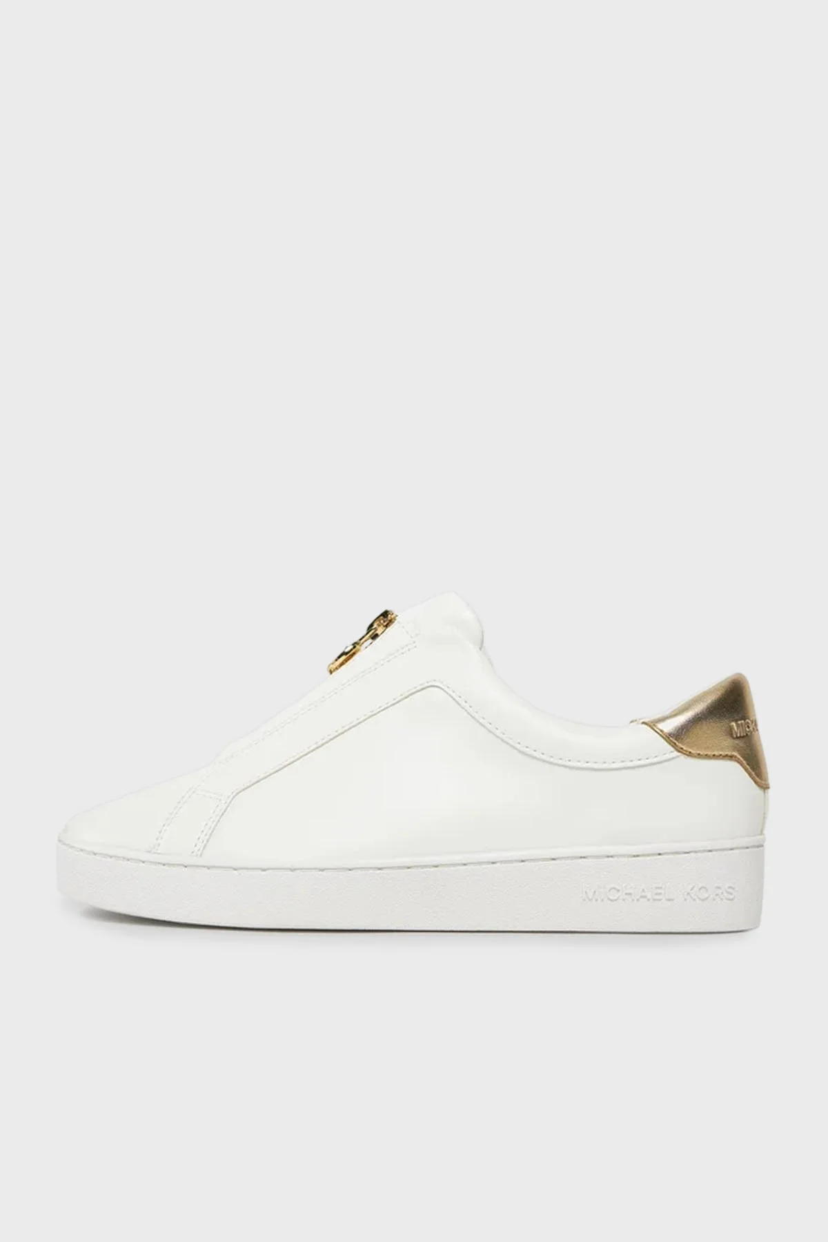 Michael Kors Deri Logolu Fermuarlı Sneaker 43R4KTFP2L740 Kadın Ayakkabı 43R4KTFP2L 740 BEYAZ - 3