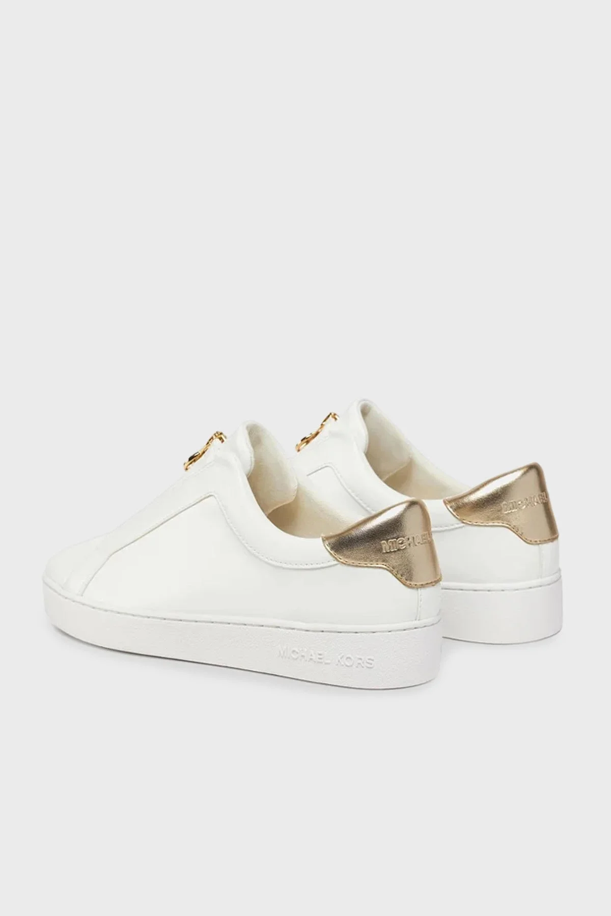 Michael Kors Deri Logolu Fermuarlı Sneaker 43R4KTFP2L740 Kadın Ayakkabı 43R4KTFP2L 740 BEYAZ - 5