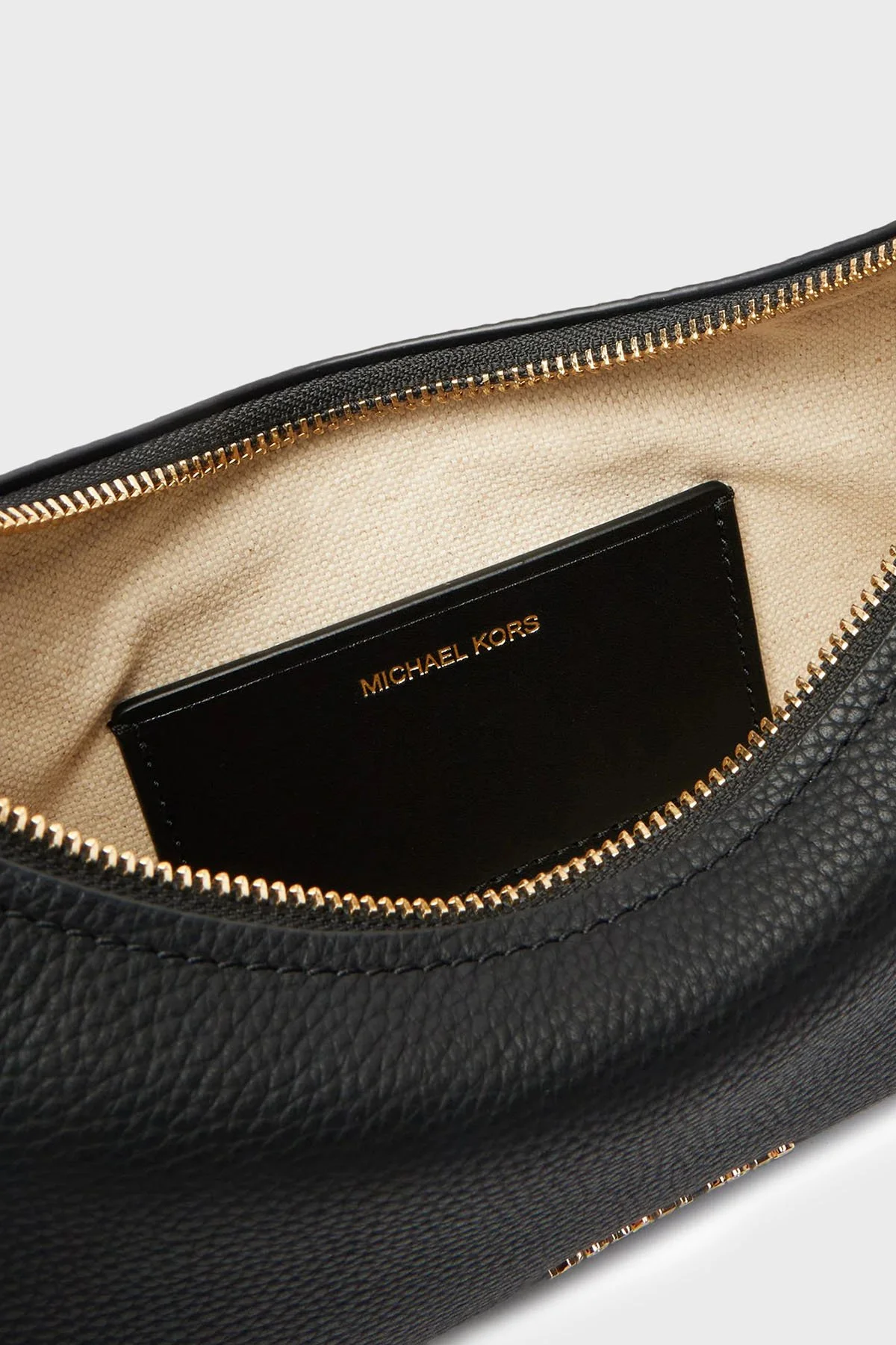 Michael Kors Deri Logolu Sabit Askılı 32R6GY5W8L001 Kadın Çanta 32R6GY5W8L 001 SİYAH - 6