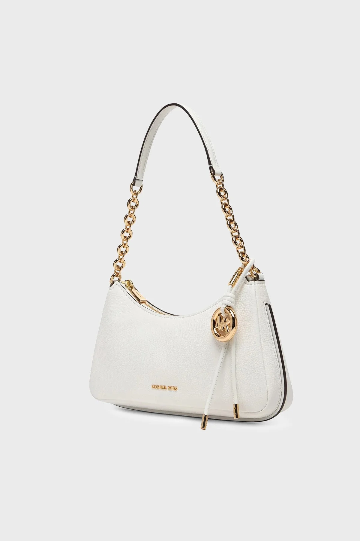 Michael Kors Deri Logolu Sabit Askılı Kadın Çanta 32R6GY5W8L 085 BEYAZ - 4