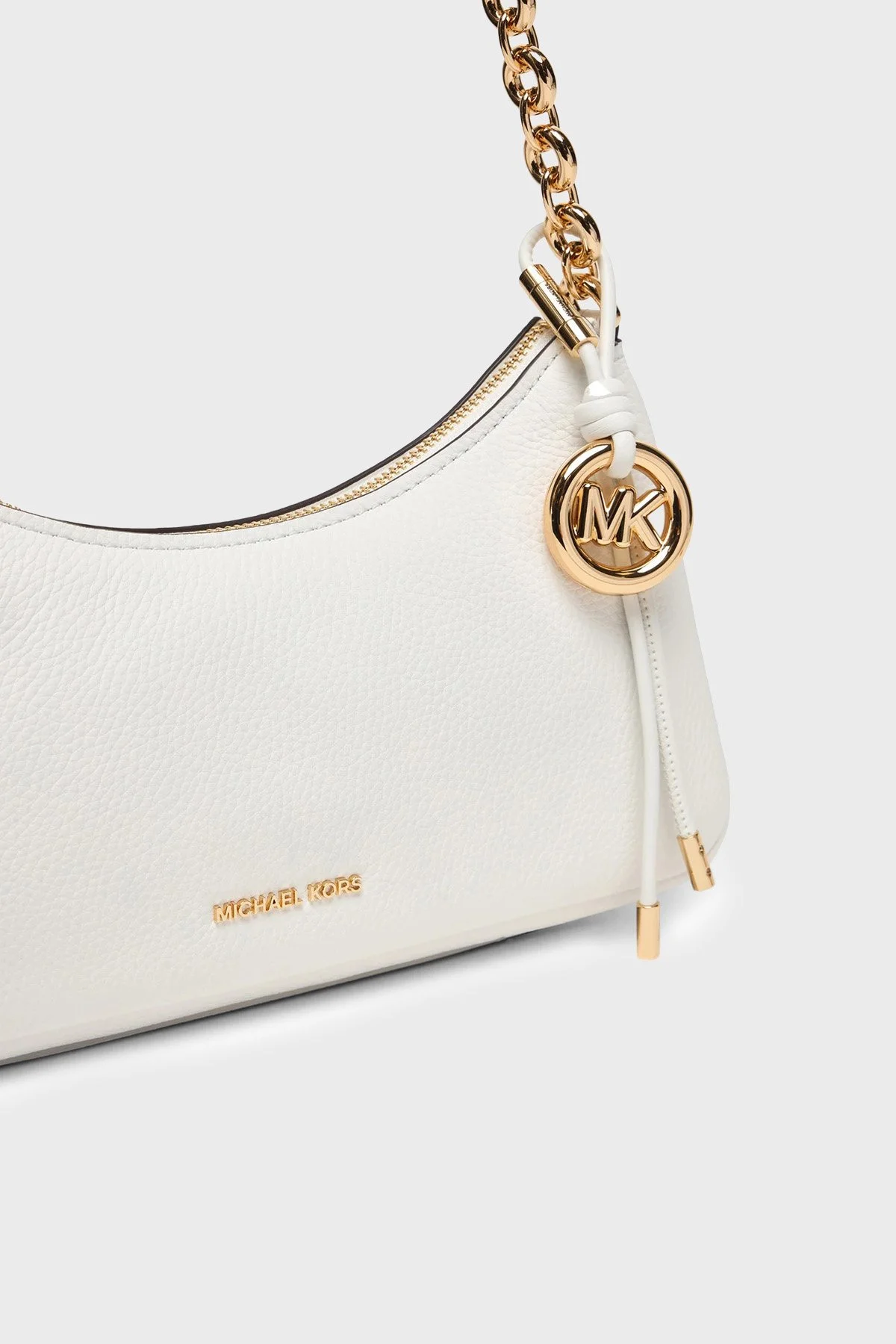 Michael Kors Deri Logolu Sabit Askılı Kadın Çanta 32R6GY5W8L 085 BEYAZ - 6