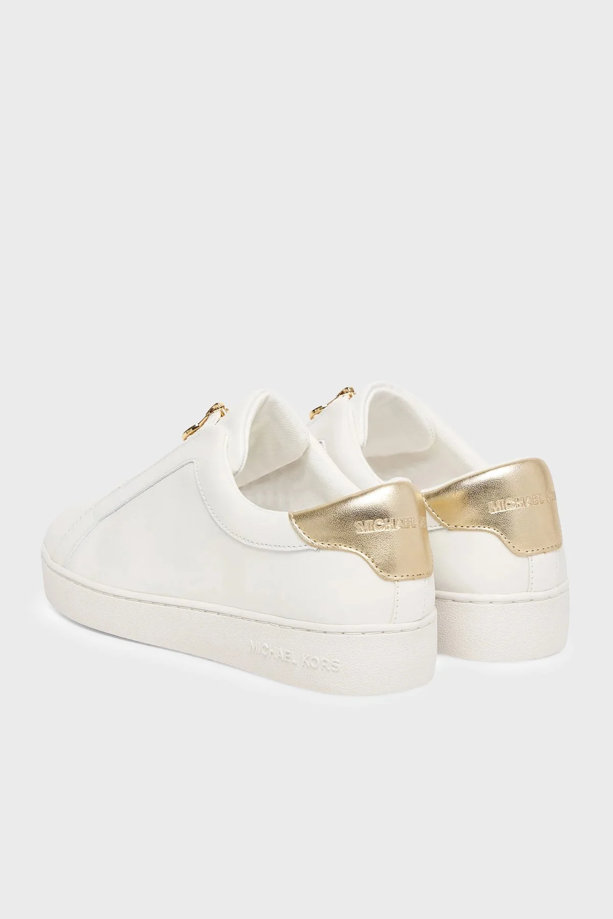 Michael Kors Deri Logolu Sneaker 43R4KTFP4L740 Kadın Ayakkabı 43R4KTFP4L 740 BEYAZ - 5