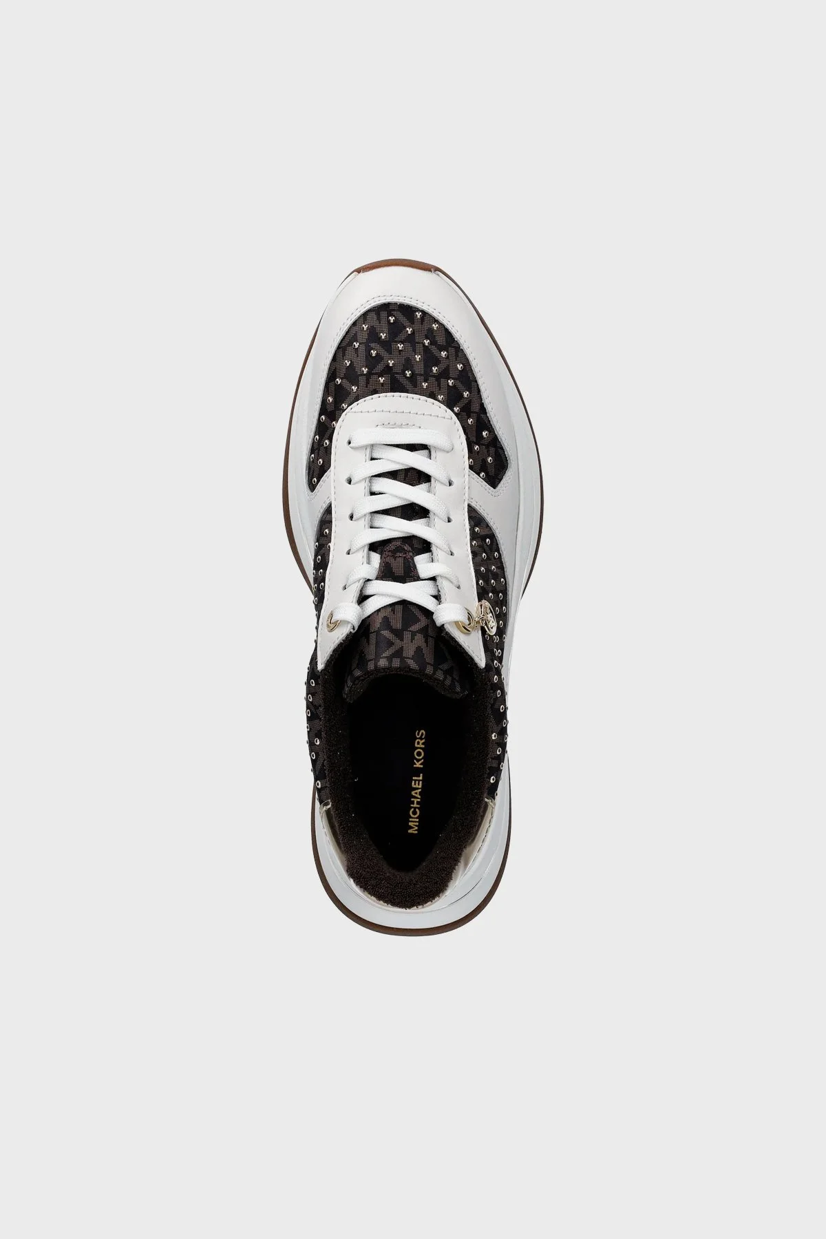 Michael Kors Deri Logolu Sneaker 43R6ARFS2Y200 Kadın Ayakkabı 43R6ARFS2Y 200 KAHVE-BEYAZ - 3