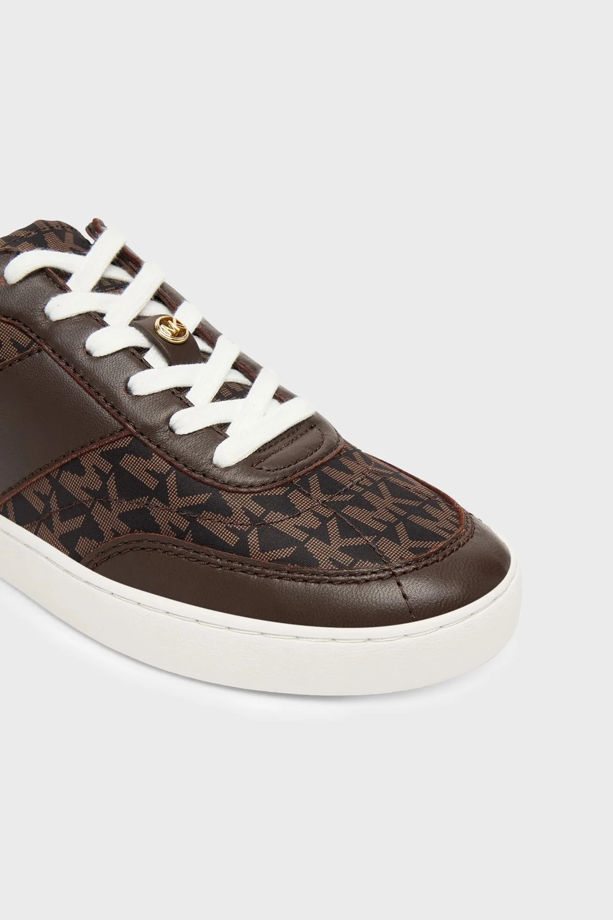 Michael Kors Deri Logolu Sneaker 43T5KCFS5L200 Bayan Ayakkabı 43T5KCFS5L 200 KAHVE - 3