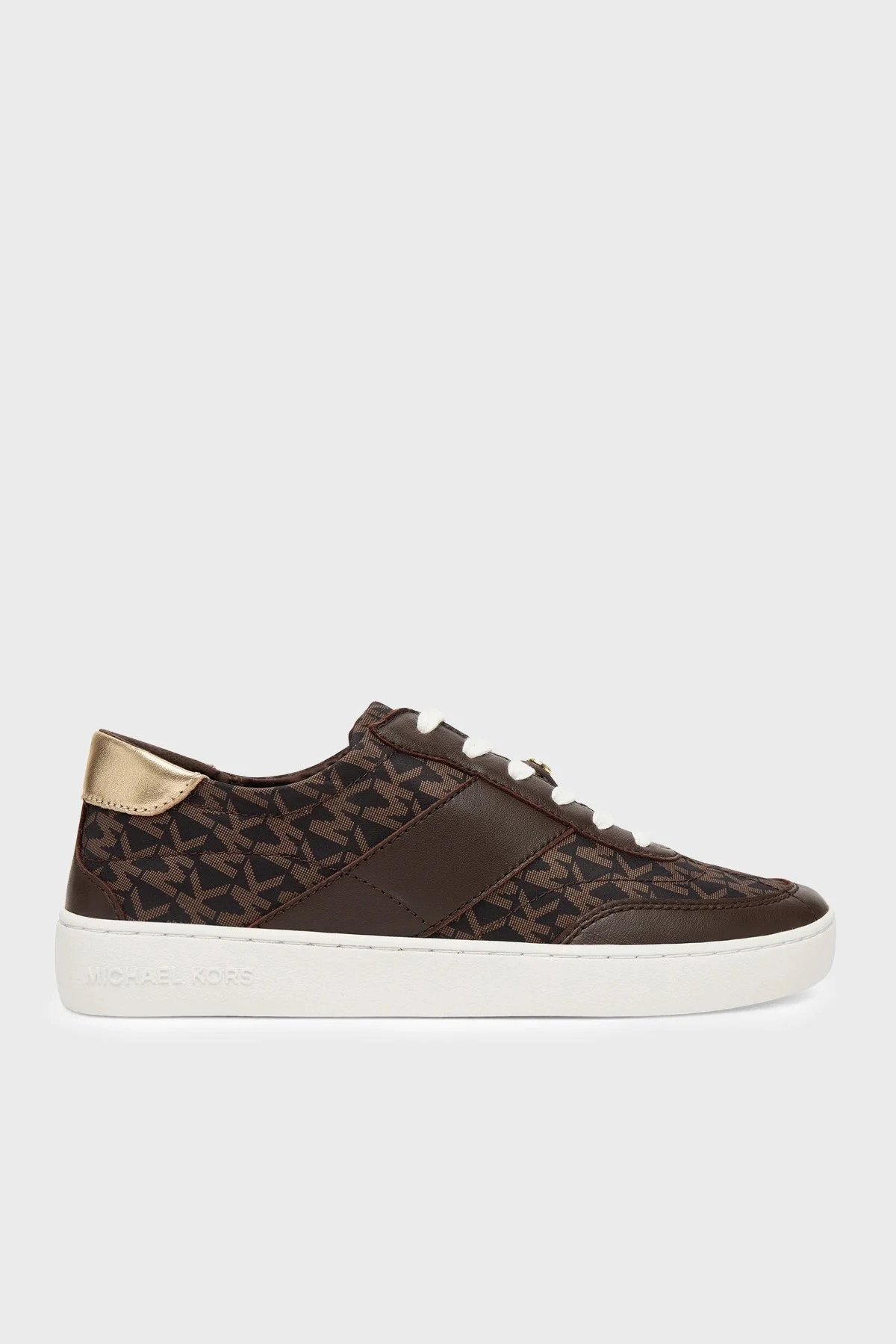 Michael Kors Deri Logolu Sneaker 43T5KCFS5L200 Kadın Ayakkabı 43T5KCFS5L 200 KAHVE - 1
