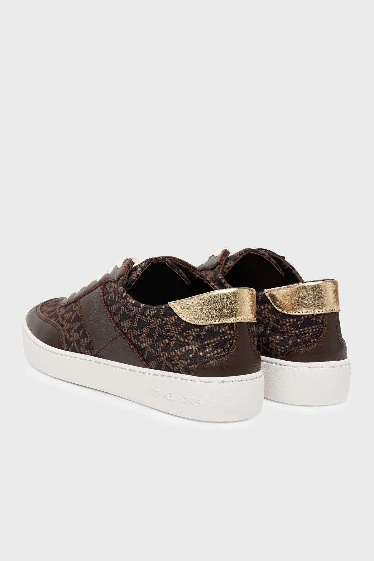 Michael Kors Deri Logolu Sneaker 43T5KCFS5L200 Kadın Ayakkabı 43T5KCFS5L 200 KAHVE - 4