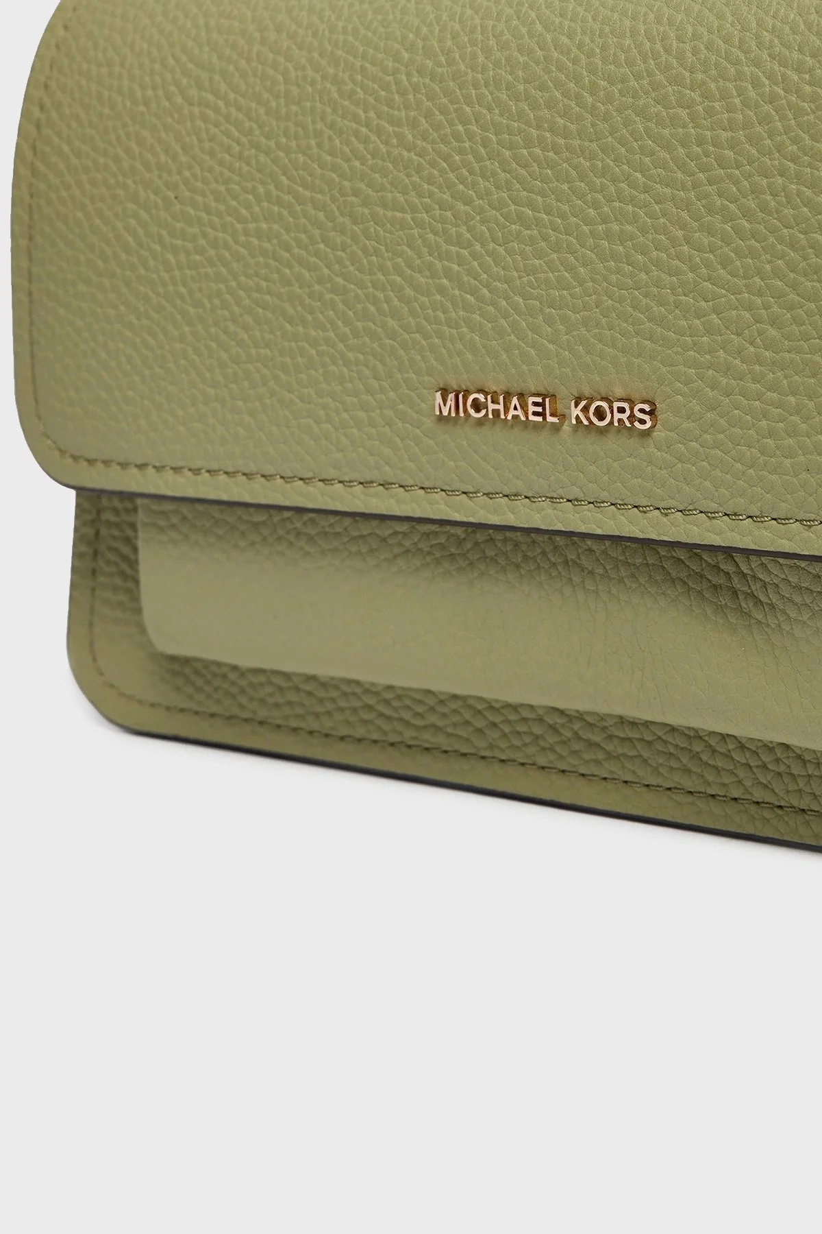 Michael Kors Deri Logolu Zincir Askılı 30T4GC7L3T334 Bayan Çanta 30T4GC7L3T 334 HAKİ - 12