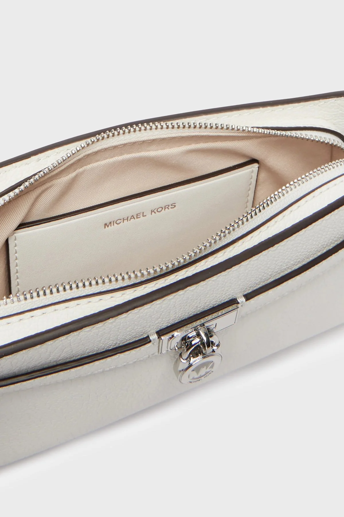 Michael Kors Deri Logolu Zincir Askılı 32F5SNXC0L085 Bayan Çanta 32F5SNXC0L 085 BEYAZ - 6