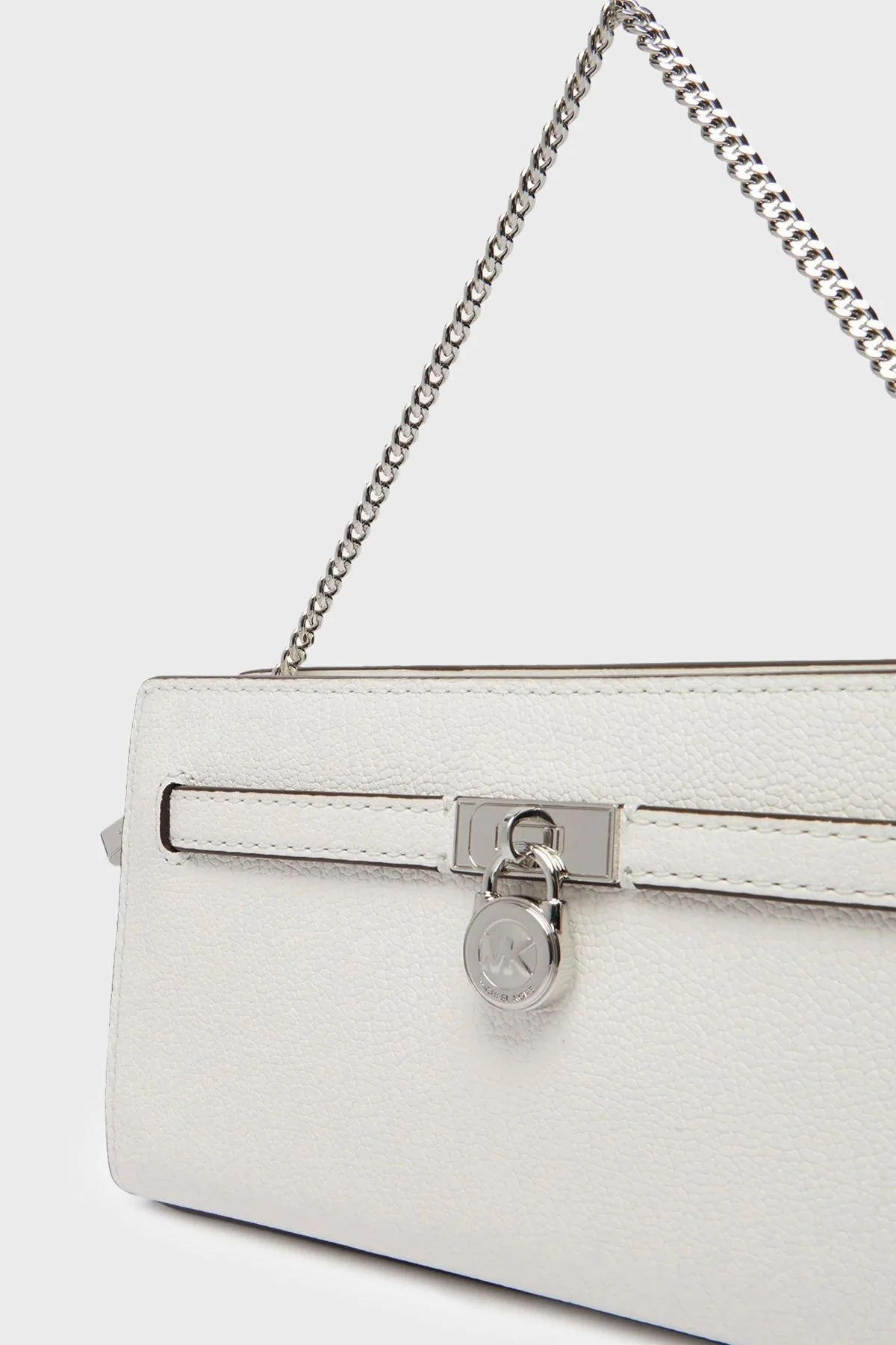 Michael Kors Deri Logolu Zincir Askılı 32F5SNXC0L085 Kadın Çanta 32F5SNXC0L 085 BEYAZ - 5