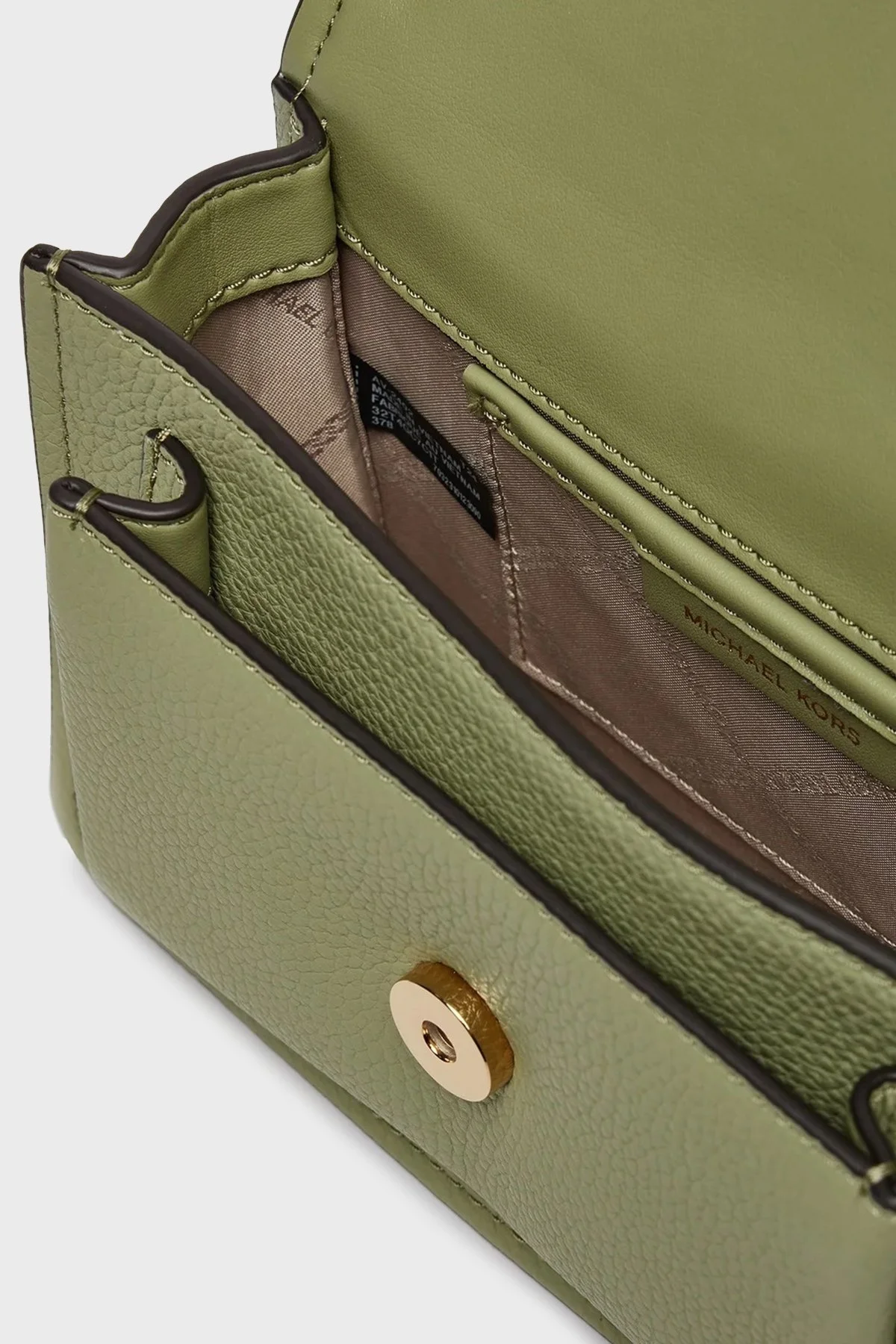 Michael Kors Deri Logolu Zincir Askılı 32T4GC7C1T334 Bayan Çanta 32T4GC7C1T 334 HAKİ - 11