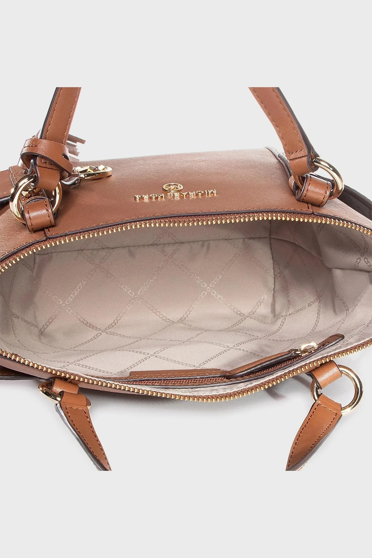 Michael Kors Deri Sullivan Üstten Fermuarlı Omuz Askılı Tote 30T0GNXT1L230 Bayan Çanta 30T0GNXT1L 230 TABA - 5