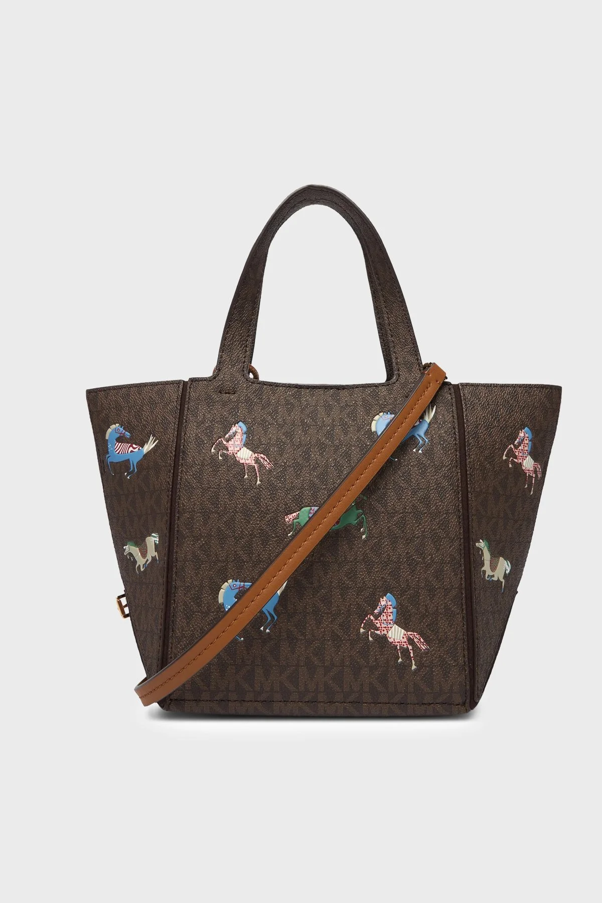 Michael Kors Desenli Ayarlanabilir ve Çıkarilabilir Askılı 30R6G9JT9U252 Bayan Çanta 30R6G9JT9U 252 KAHVE - 3