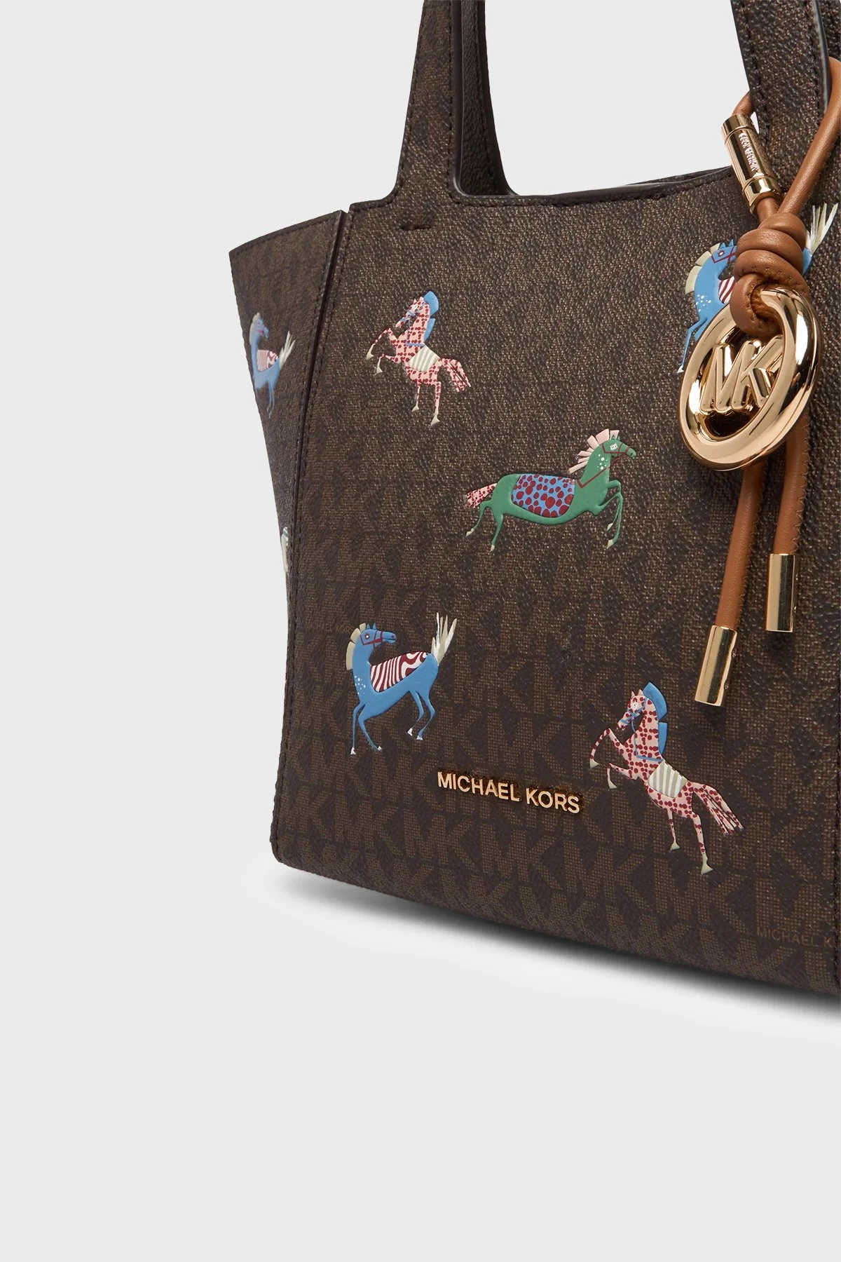 Michael Kors Desenli Ayarlanabilir ve Çıkarilabilir Askılı 30R6G9JT9U252 Bayan Çanta 30R6G9JT9U 252 KAHVE - 4