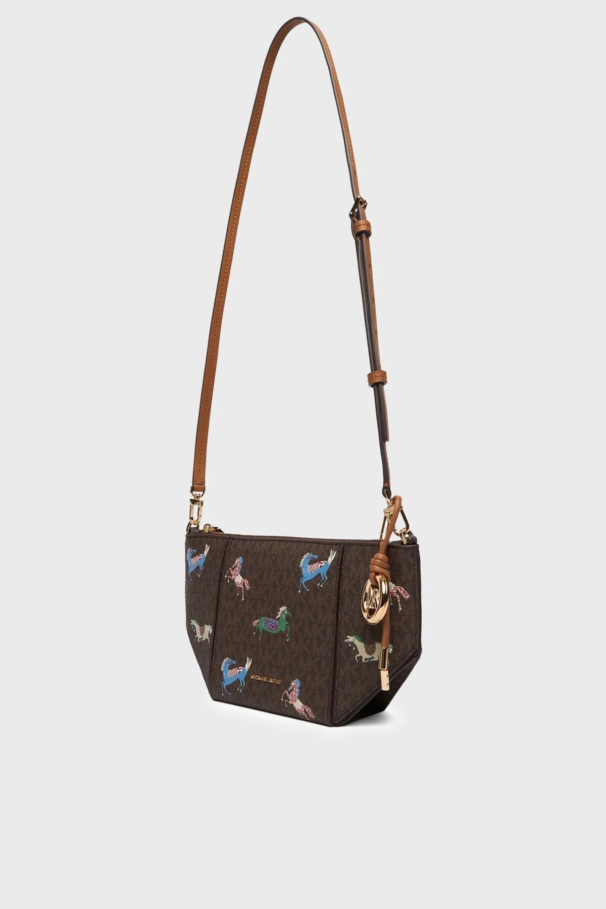 Michael Kors Desenli Ayarlanabilir ve Çıkarılabilir Askılı 32R6G9JC1U252 Bayan Çanta 32R6G9JC1U 252 KAHVE - 4