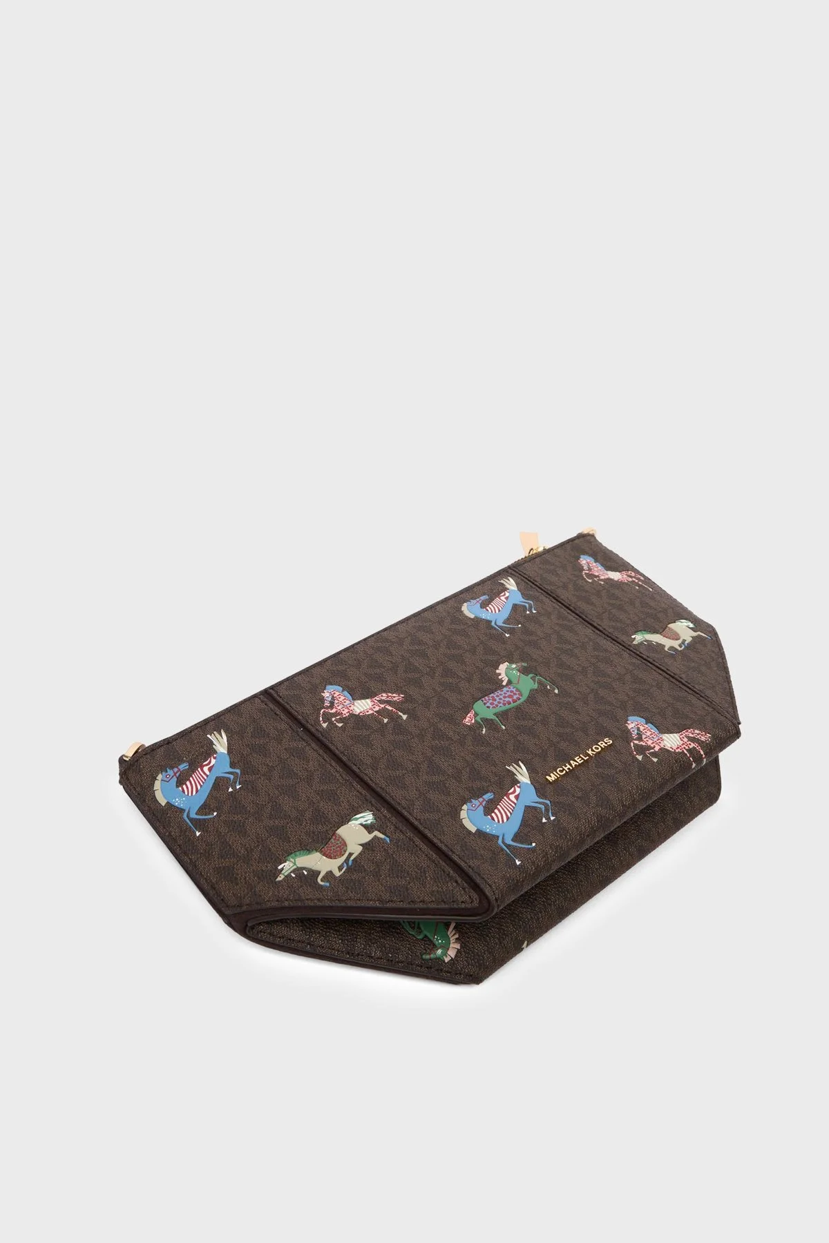 Michael Kors Desenli Ayarlanabilir ve Çıkarılabilir Askılı 32R6G9JC1U252 Bayan Çanta 32R6G9JC1U 252 KAHVE - 5