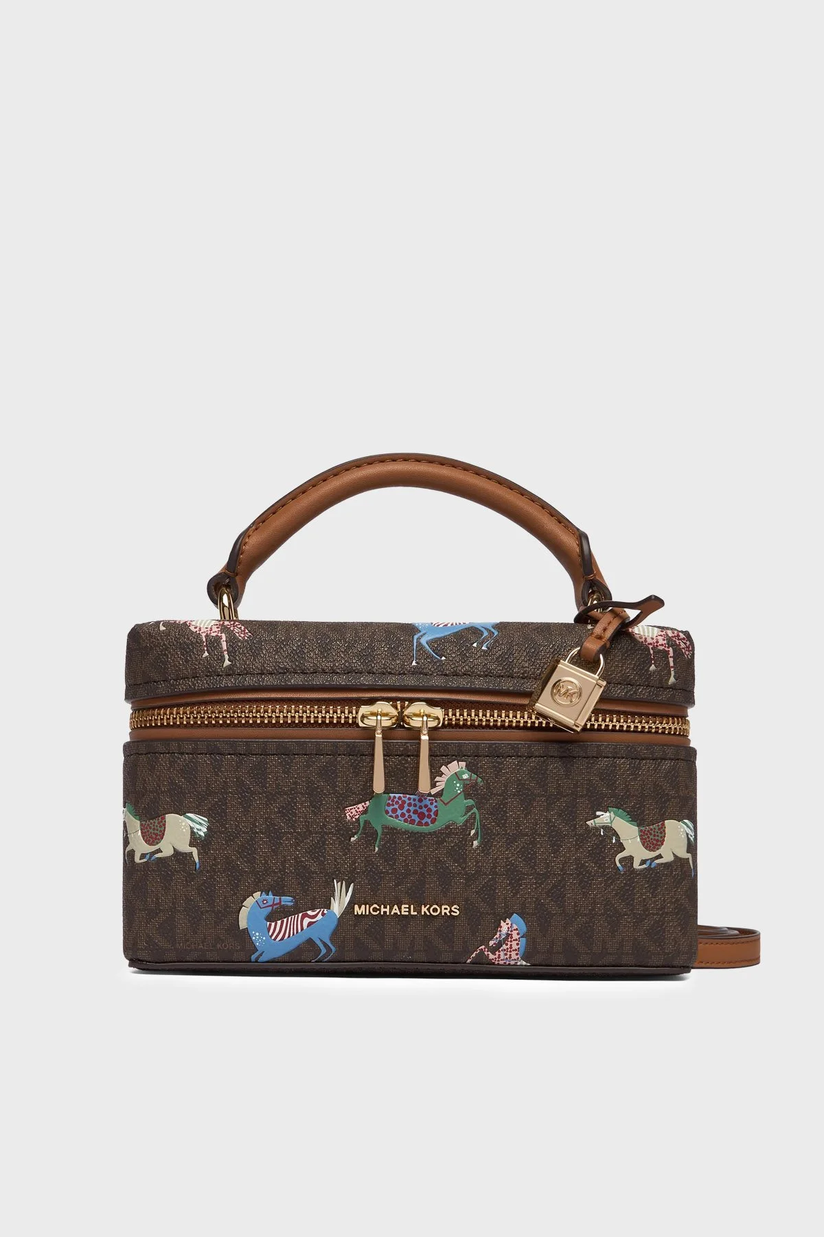 Michael Kors Desenli Ayarlanabilir ve Çıkarılabilir Askılı 32R6GQ1C0U252 Bayan Çanta 32R6GQ1C0U 252 KAHVE - 1