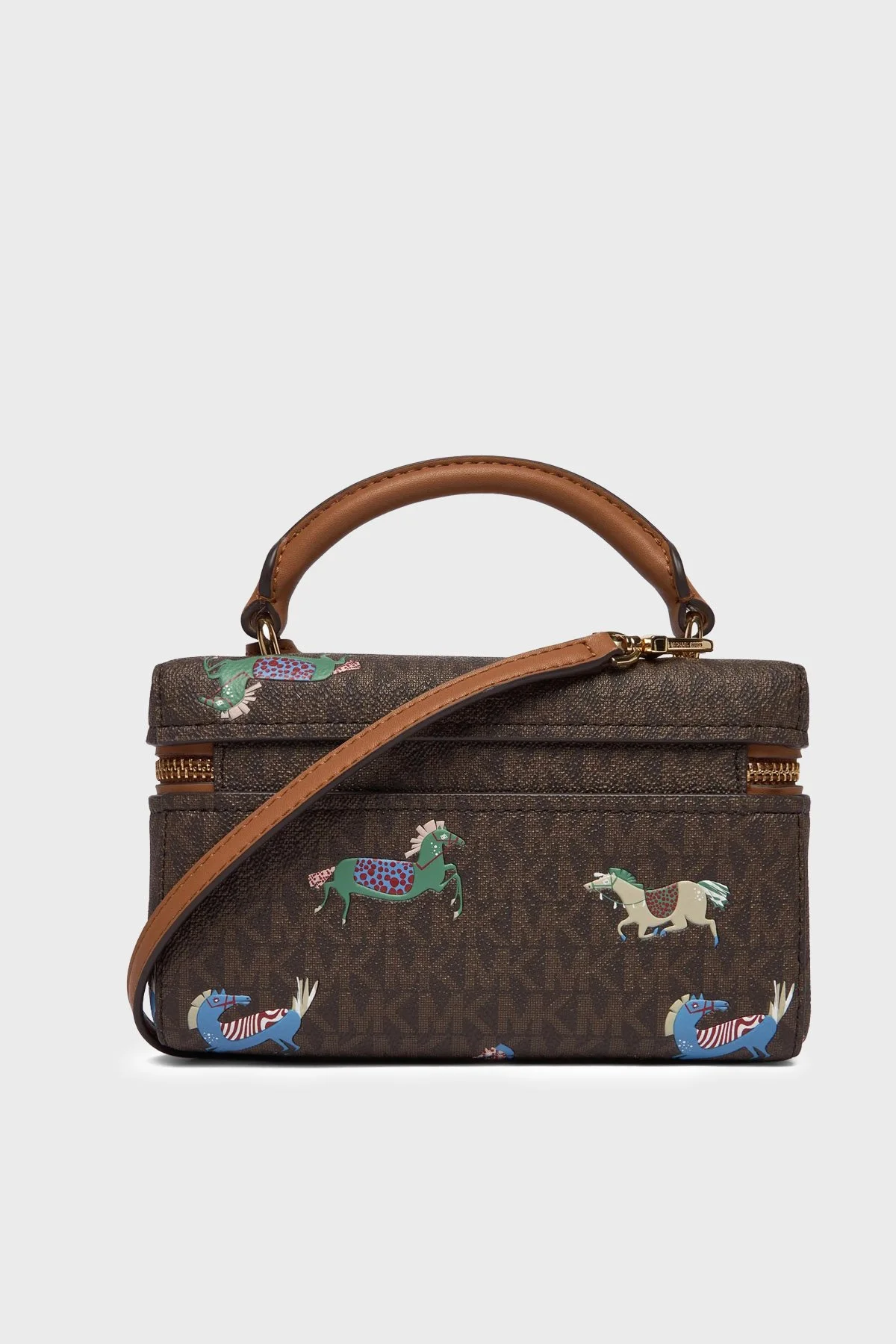 Michael Kors Desenli Ayarlanabilir ve Çıkarılabilir Askılı 32R6GQ1C0U252 Bayan Çanta 32R6GQ1C0U 252 KAHVE - 3