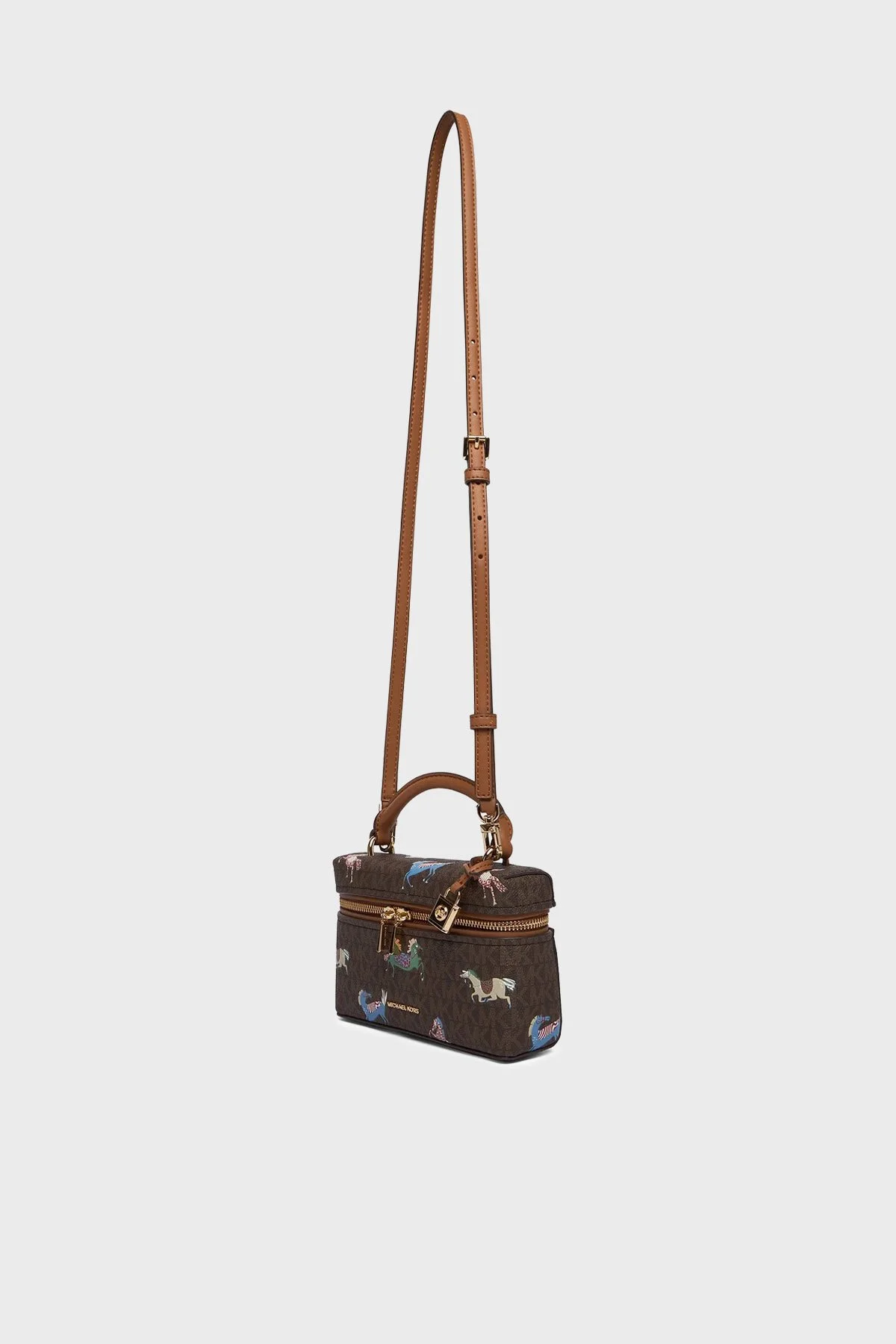 Michael Kors Desenli Ayarlanabilir ve Çıkarılabilir Askılı 32R6GQ1C0U252 Bayan Çanta 32R6GQ1C0U 252 KAHVE - 4