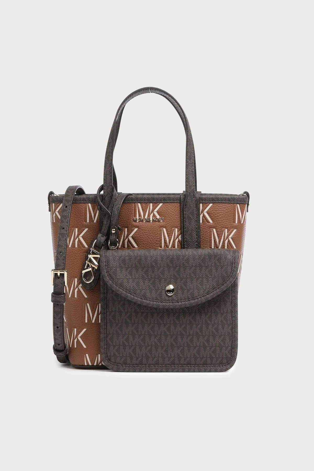 Michael Kors Eliza Küçük Ek lı Çıkarılabilir Uzatma Askılı 30F3GZAT0L227 Bayan Çanta 30F3GZAT0L 227 KAHVE-TABA - 4