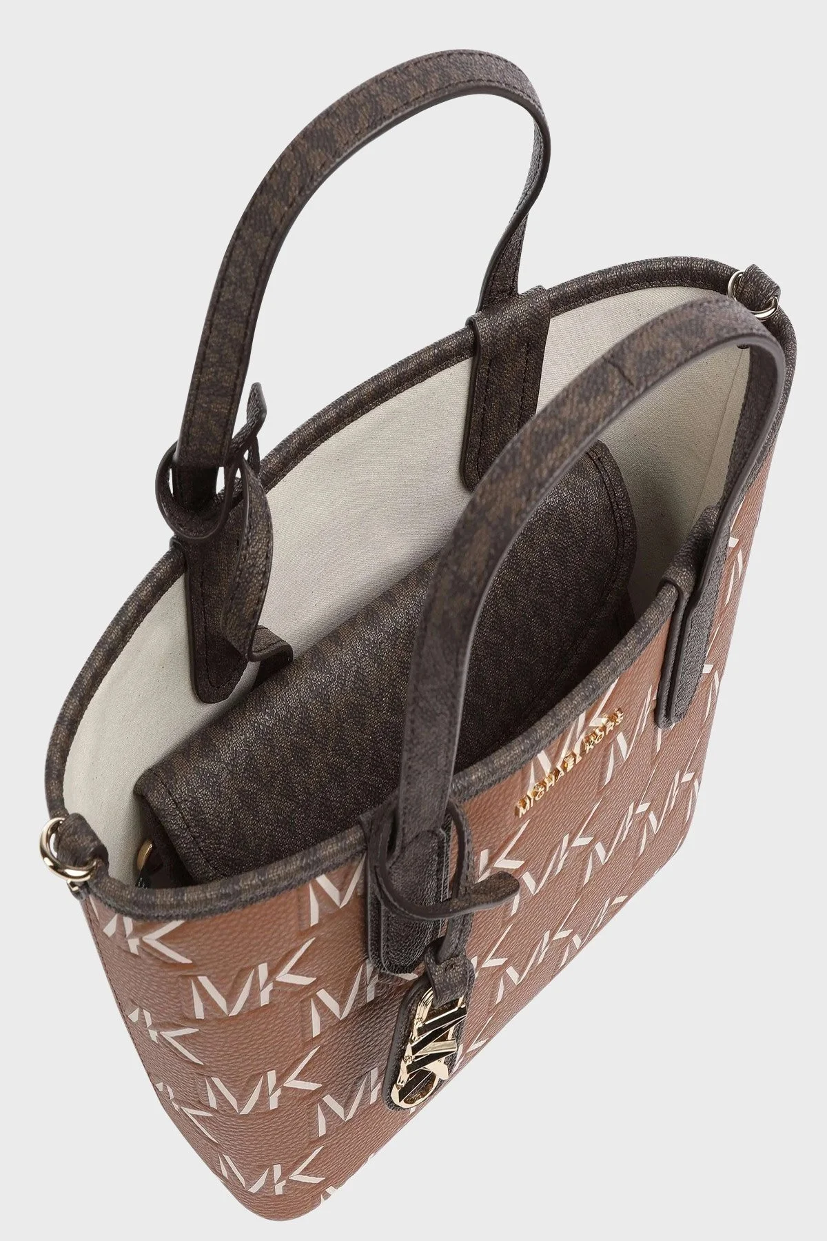 Michael Kors Eliza Küçük Ek lı Çıkarılabilir Uzatma Askılı 30F3GZAT0L227 Bayan Çanta 30F3GZAT0L 227 KAHVE-TABA - 5