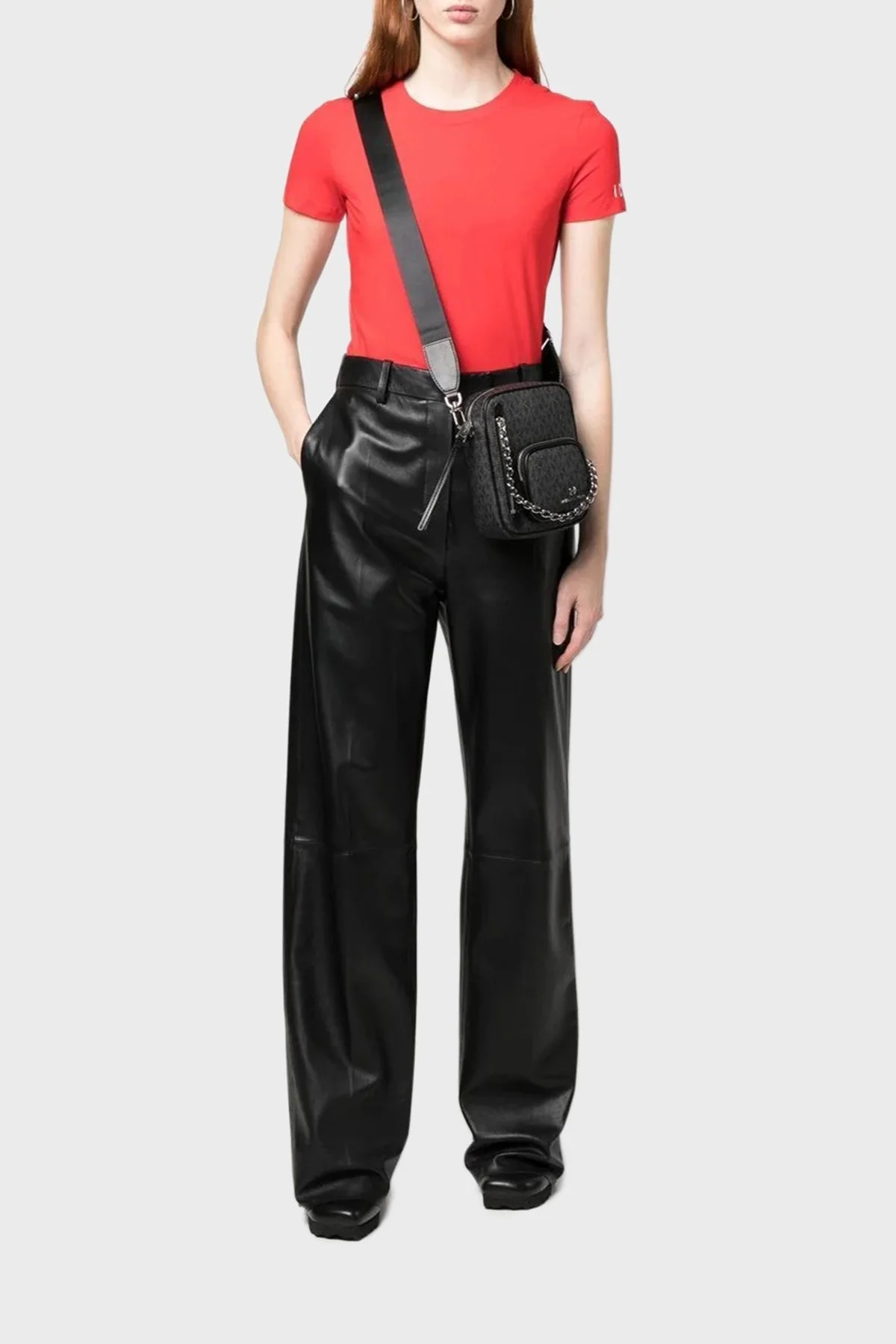 Michael Kors Elliot Fermuarlı Çıkarılabilir Çapraz Askılı 32F2S5EC1B001 Bayan Çanta 32F2S5EC1B 001 SİYAH - 2