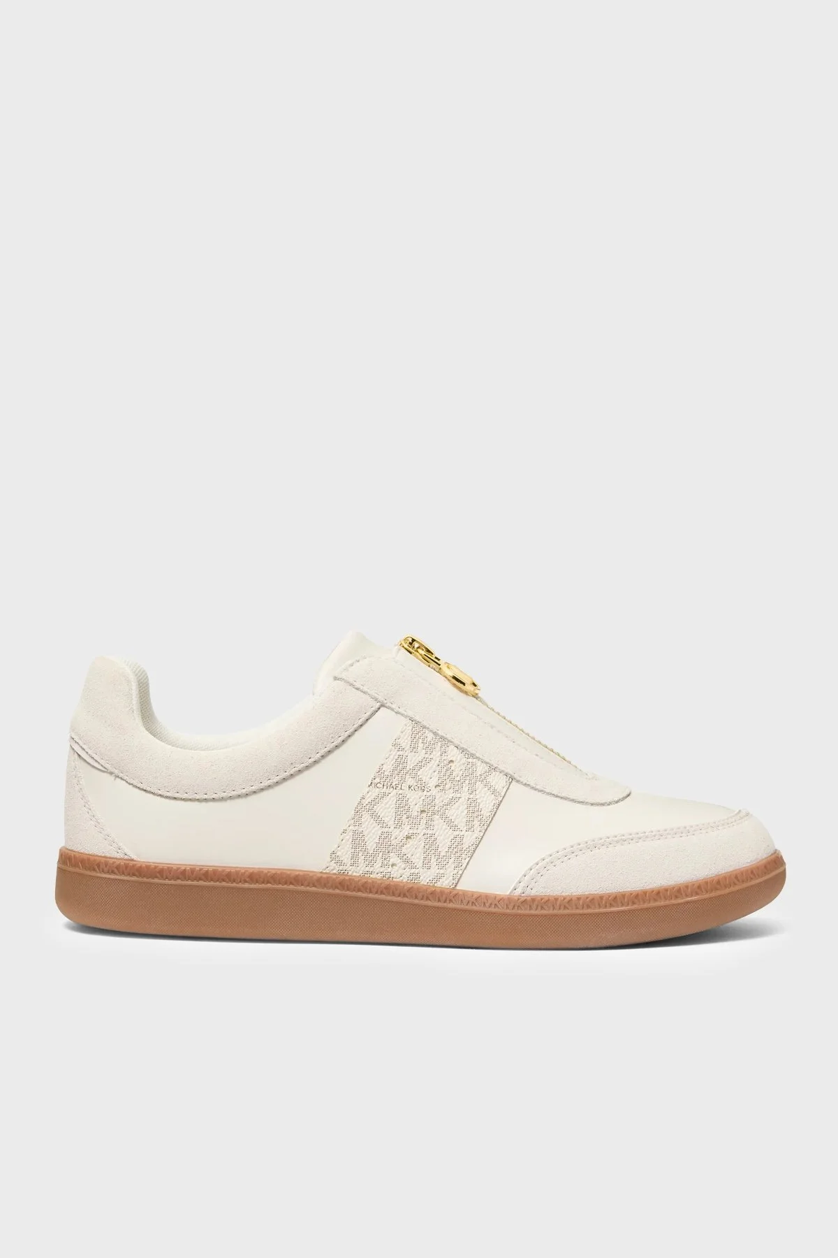 Michael Kors Fermuar Detaylı Logolu Sneaker 43F6JVFP3L150 Kadın Ayakkabı 43F6JVFP3L 150 Ekru - 1