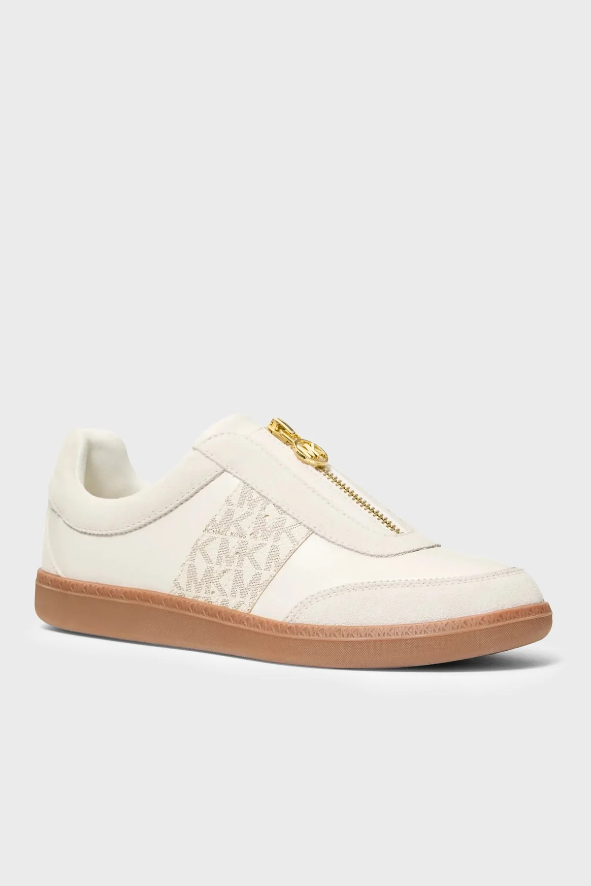 Michael Kors Fermuar Detaylı Logolu Sneaker 43F6JVFP3L150 Kadın Ayakkabı 43F6JVFP3L 150 Ekru - 4