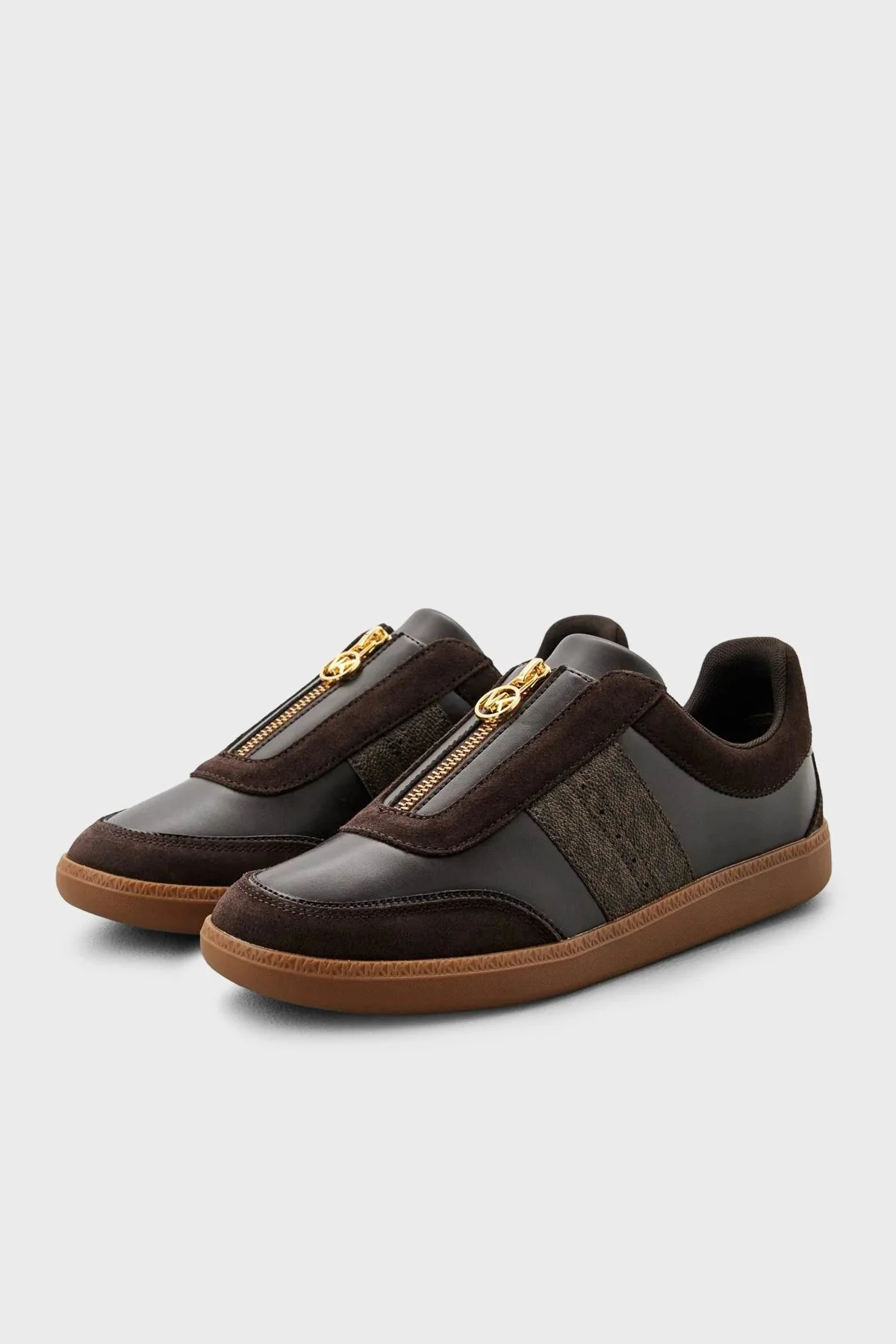 Michael Kors Fermuar Detaylı Logolu Sneaker 43F6JVFP3L200 Kadın Ayakkabı 43F6JVFP3L 200 Kahve - 3