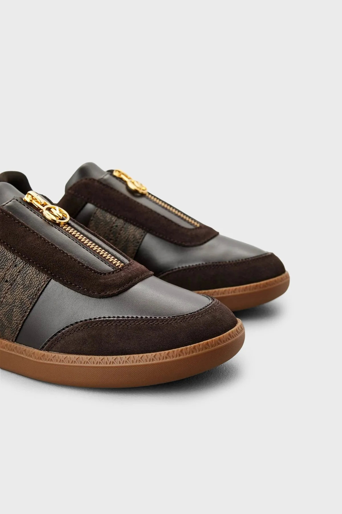 Michael Kors Fermuar Detaylı Logolu Sneaker 43F6JVFP3L200 Kadın Ayakkabı 43F6JVFP3L 200 Kahve - 4