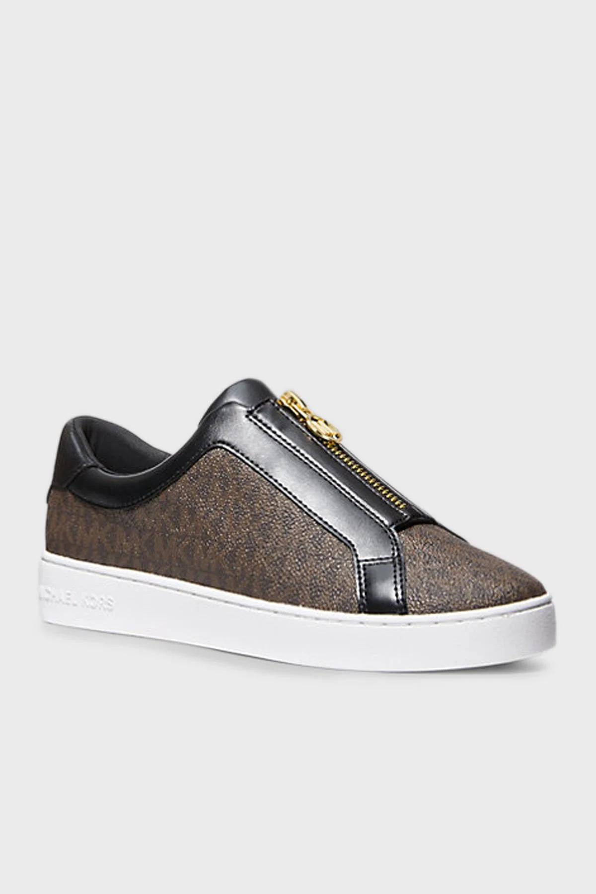 Michael Kors Fermuar Detaylı Logolu Sneaker 43R4KTFP2B200 Kadın Ayakkabı 43R4KTFP2B 200 KAHVE - 2