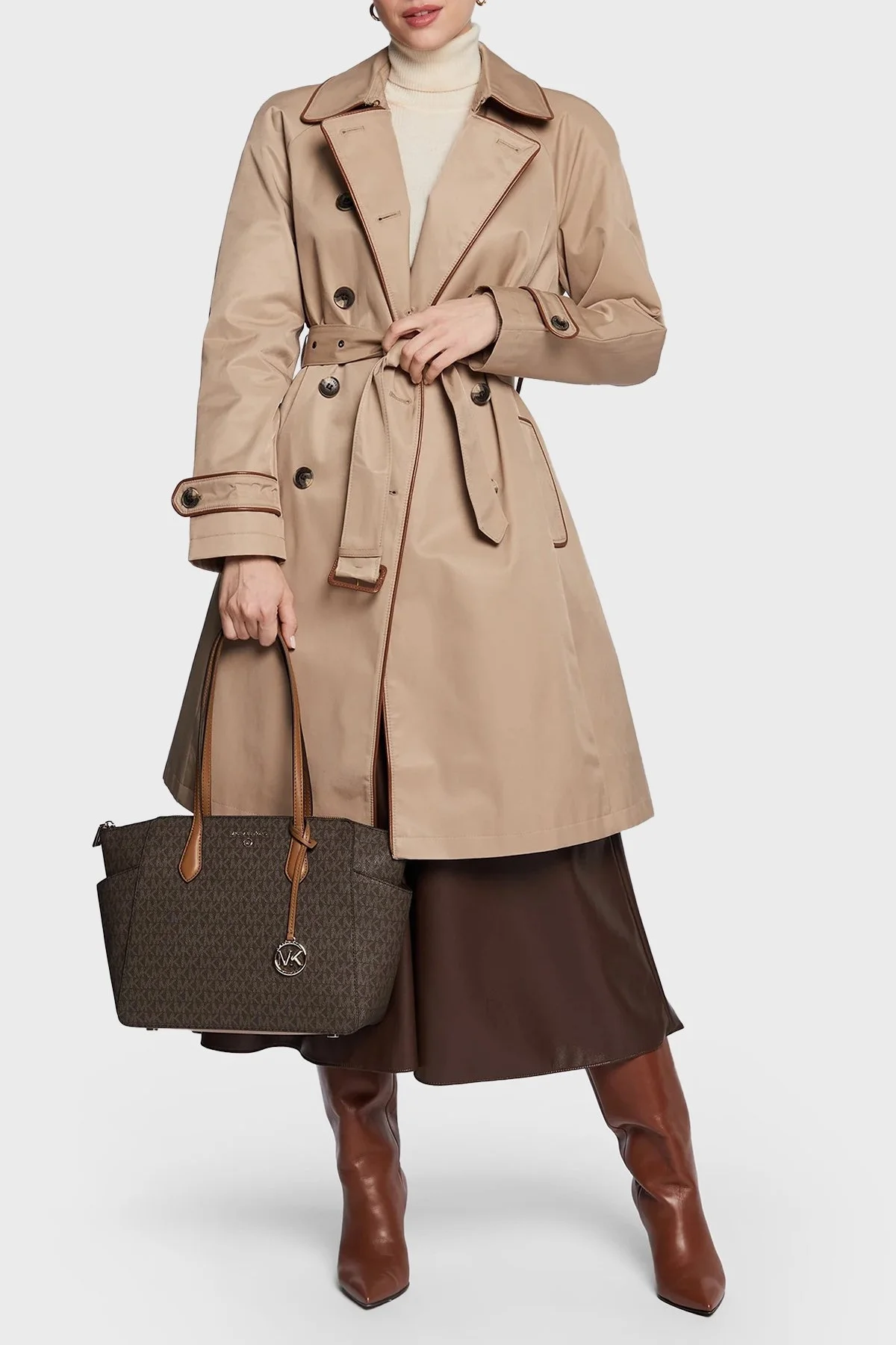 Michael Kors Fermuarlı 30S2G6AT2B252 Bayan Çanta 30S2G6AT2B 252 KAHVE - 2