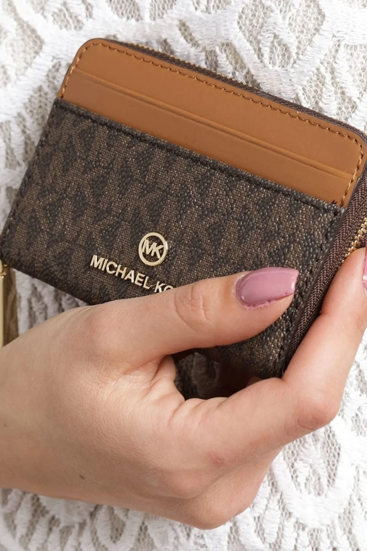 Michael Kors Fermuarlı 34S1GT9Z1B252 Bayan Cüzdan 34S1GT9Z1B 252 KAHVE - 2